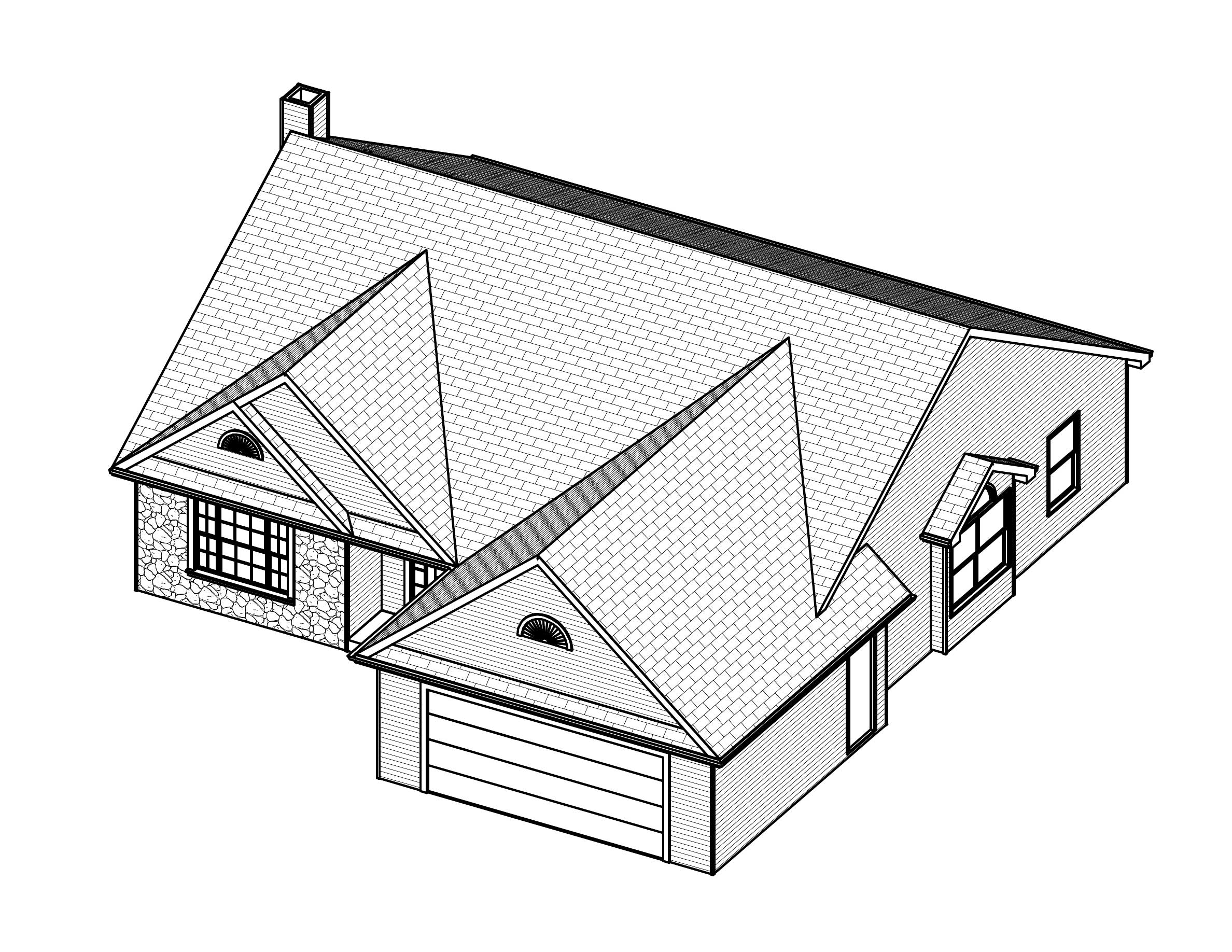 3D Floor Plan of this 3-Bedroom, 1568 Sq Ft Plan - 148-1000