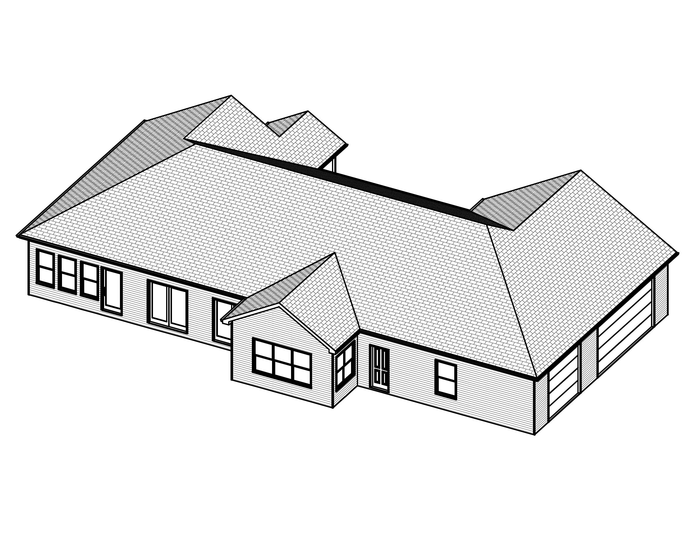 3D Floor Plan of this 3-Bedroom, 1880 Sq Ft Plan - 148-1001