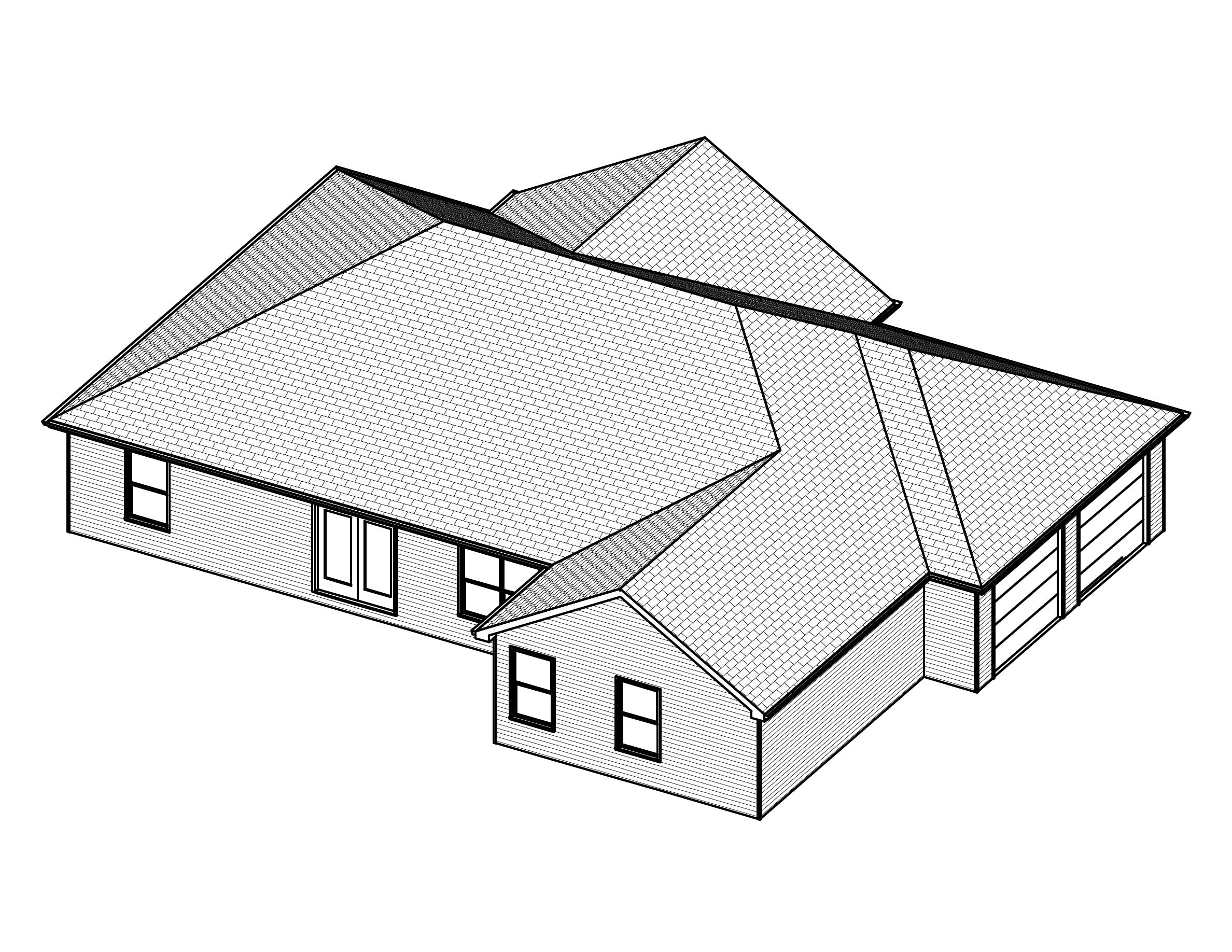 3D Floor Plan of this 3-Bedroom, 1714 Sq Ft Plan - 148-1002