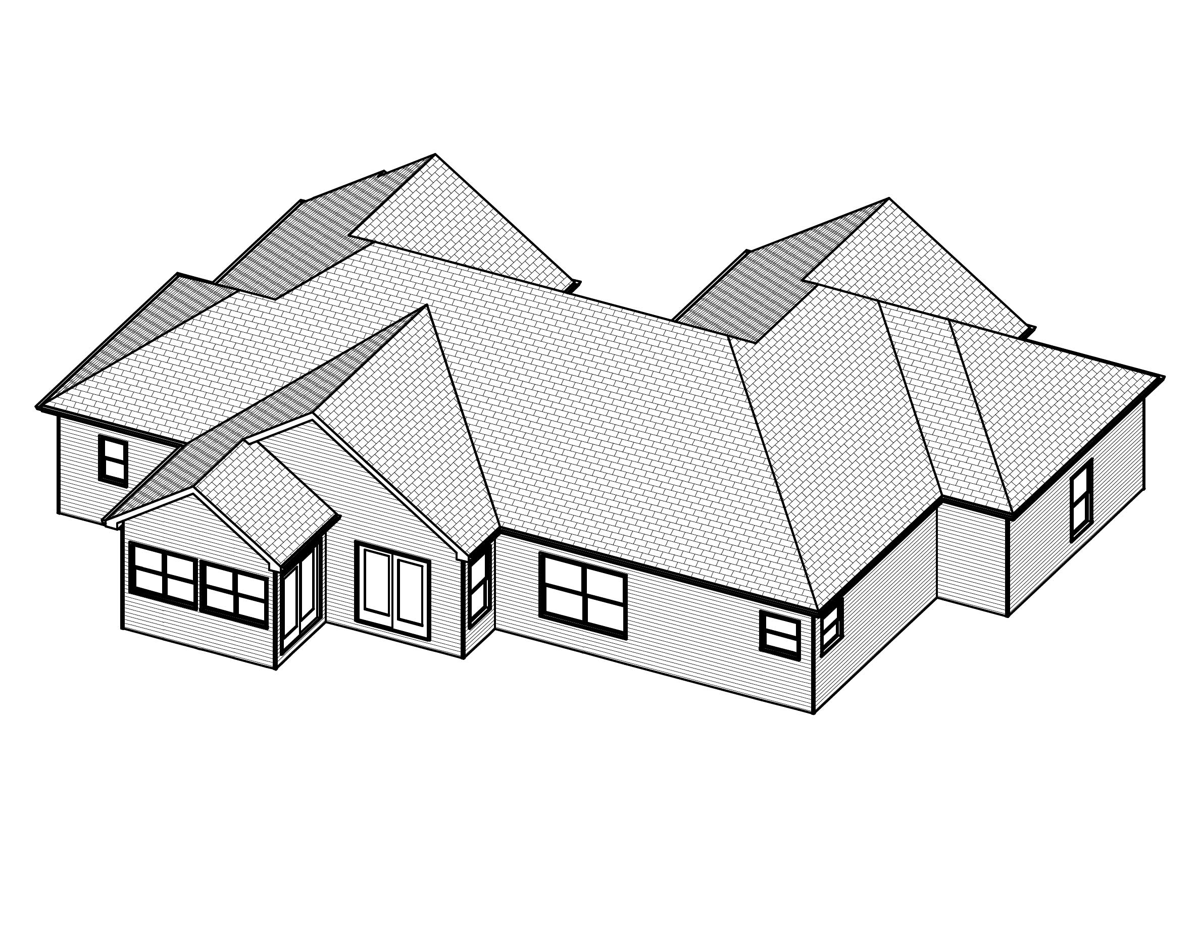 3D Floor Plan of this 2-Bedroom, 1948 Sq Ft Plan - 148-1004