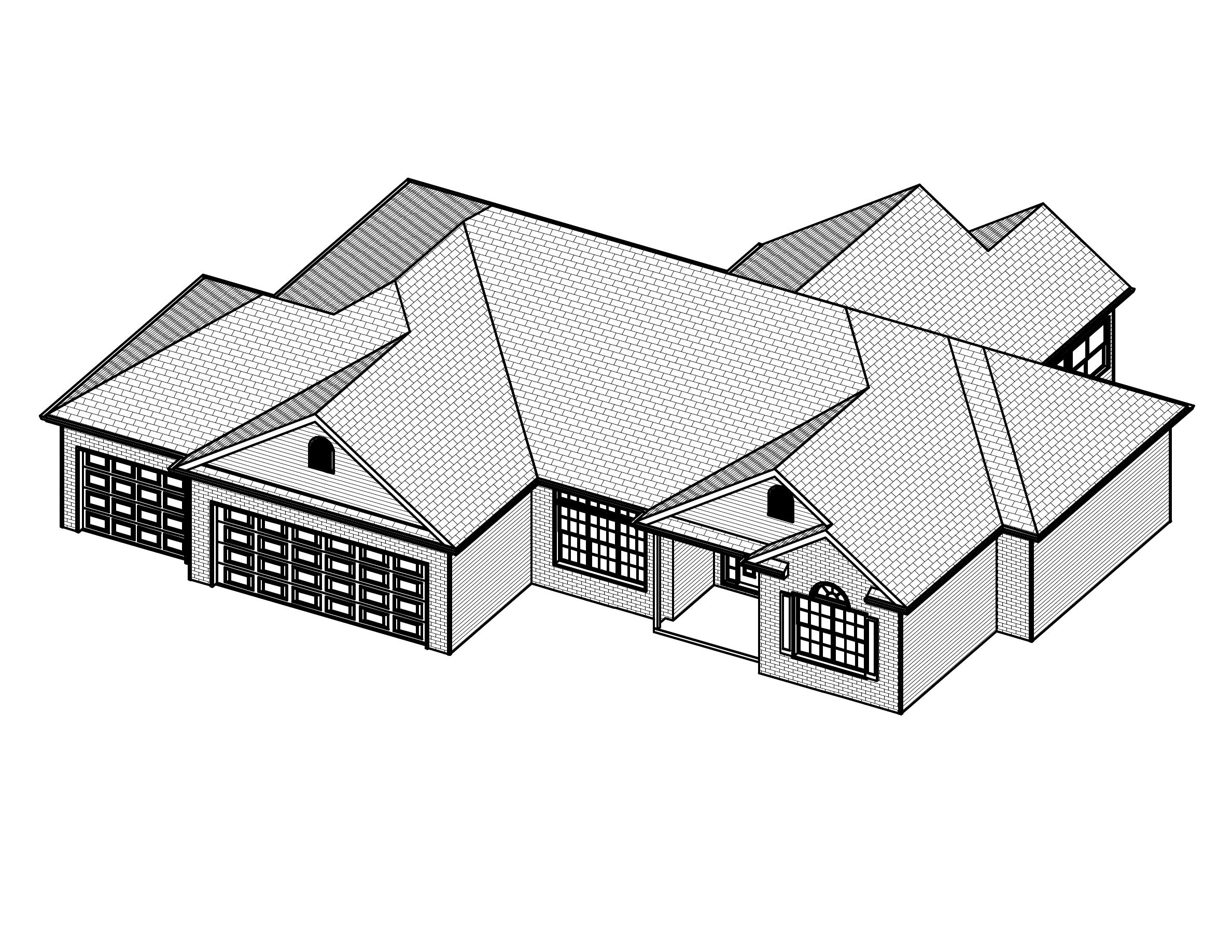 3D Floor Plan of this 2-Bedroom, 1948 Sq Ft Plan - 148-1004