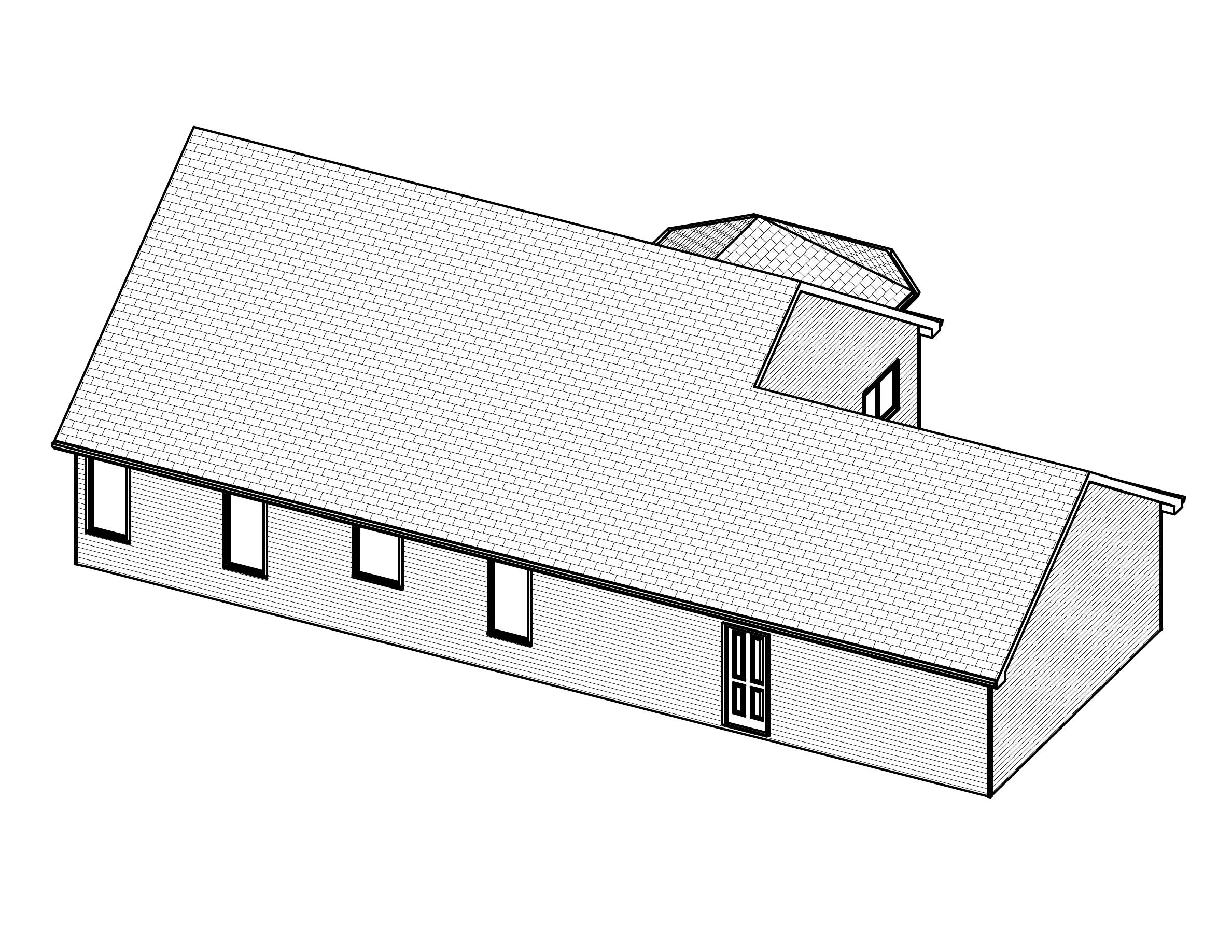 3D Floor Plan of this 2-Bedroom, 1368 Sq Ft Plan - 148-1005