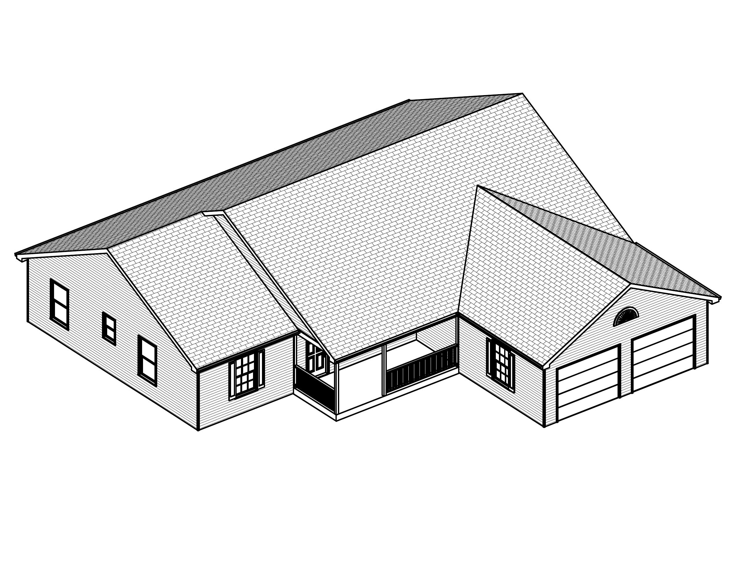 3D Floor Plan of this 3-Bedroom, 1792 Sq Ft Plan - 148-1010