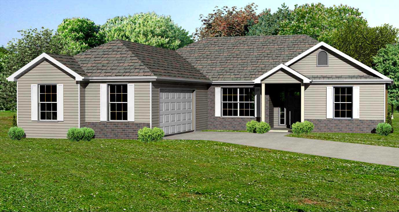 Front elevation of Craftsman home (ThePlanCollection: House Plan #148-1011)