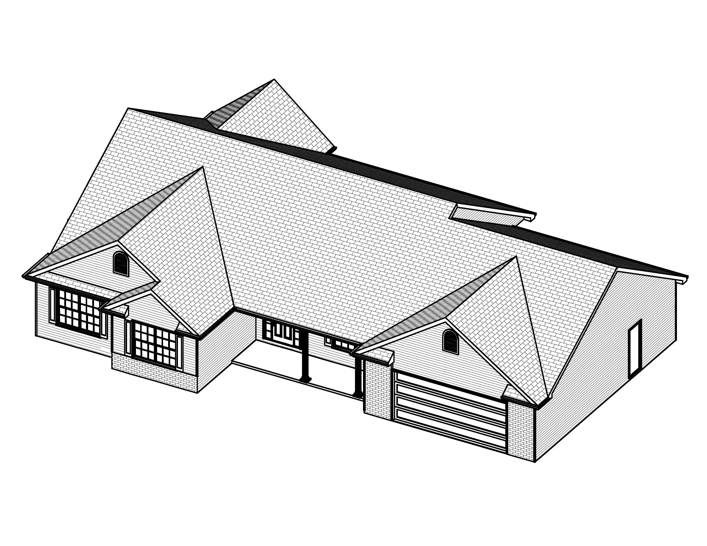 3D Floor Plan of this 3-Bedroom, 1780 Sq Ft Plan - 148-1014