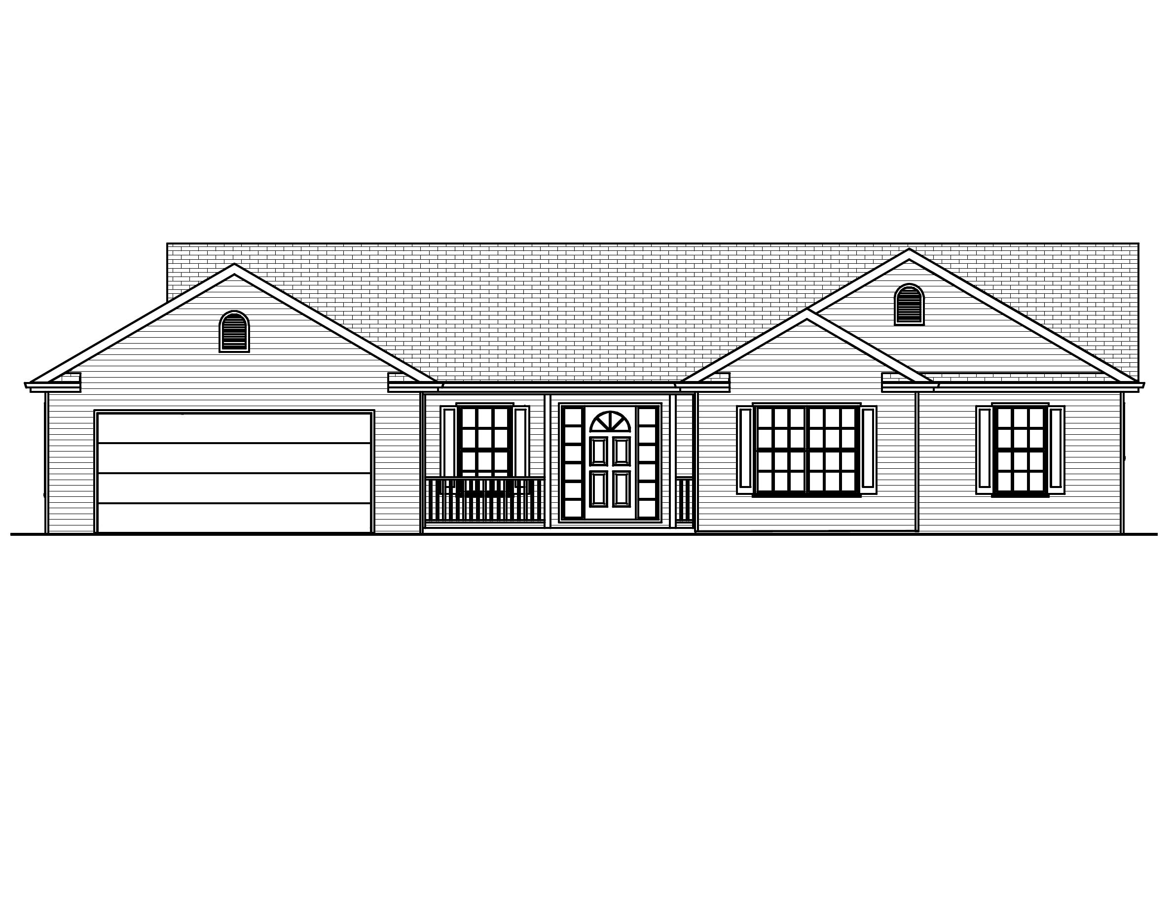Home Plan Front Elevation of this 3-Bedroom,1476 Sq Ft Plan -148-1017
