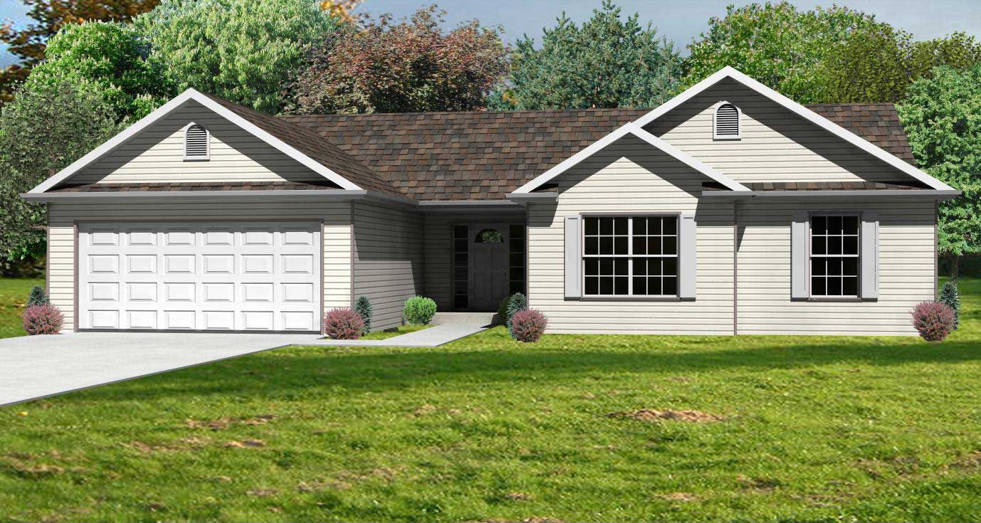 Front elevation of Country home (ThePlanCollection: House Plan #148-1018)