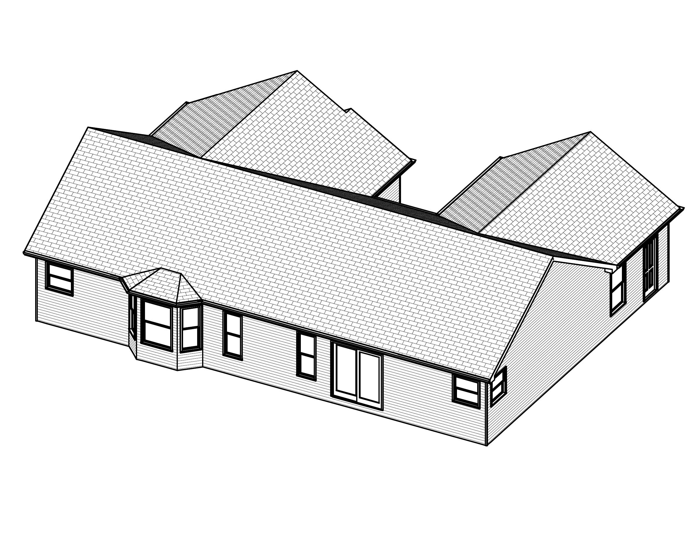 3D Floor Plan of this 3-Bedroom, 1418 Sq Ft Plan - 148-1018
