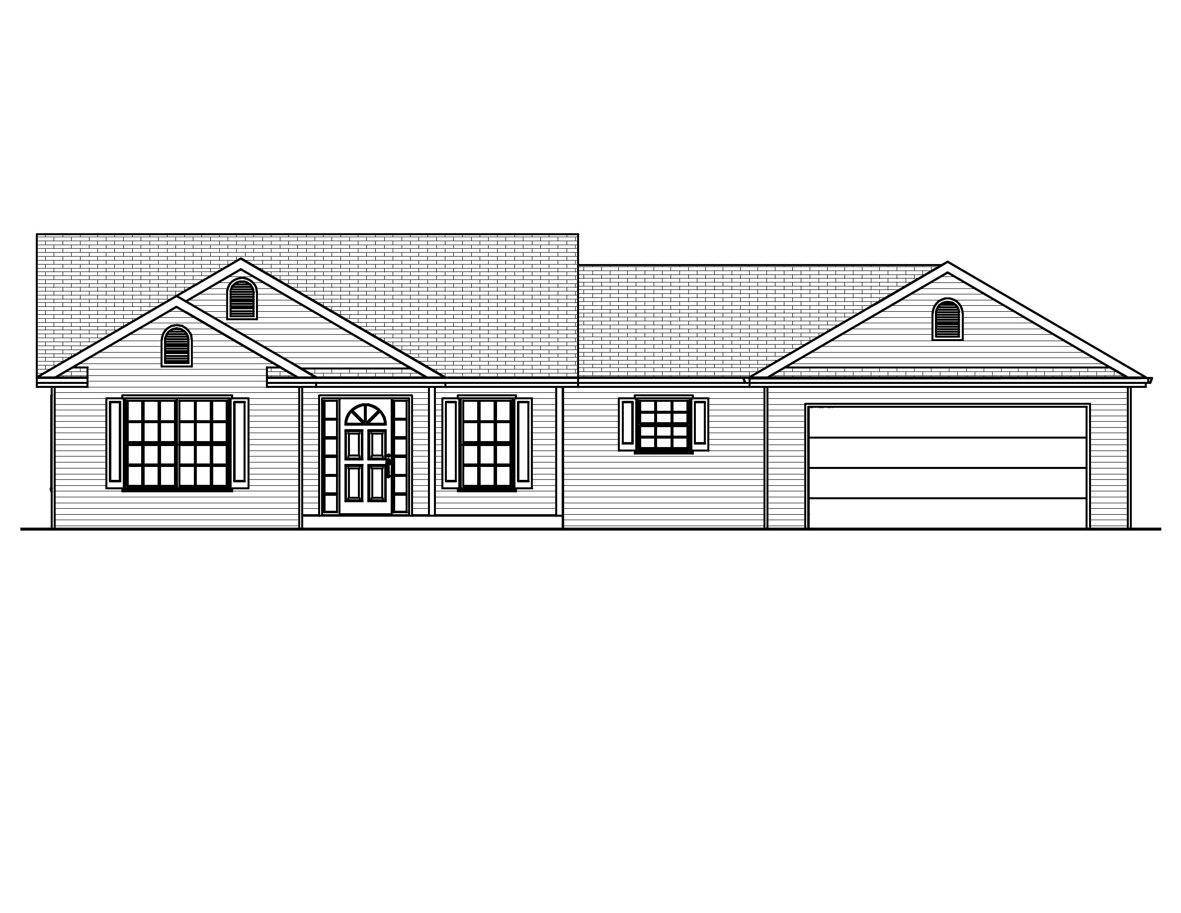 Home Plan Front Elevation of this 3-Bedroom,1538 Sq Ft Plan -148-1019