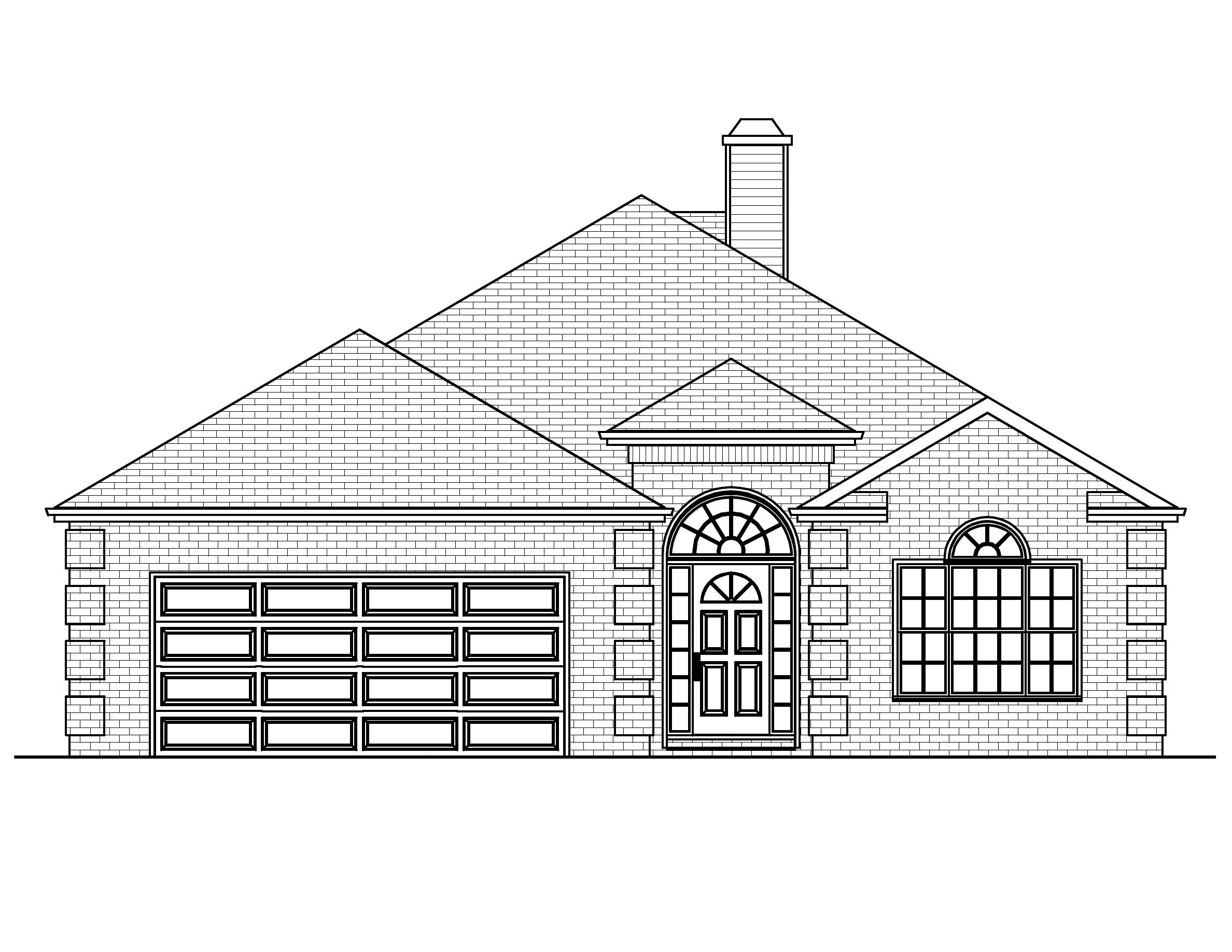 Home Plan Front Elevation of this 3-Bedroom,1700 Sq Ft Plan -148-1020