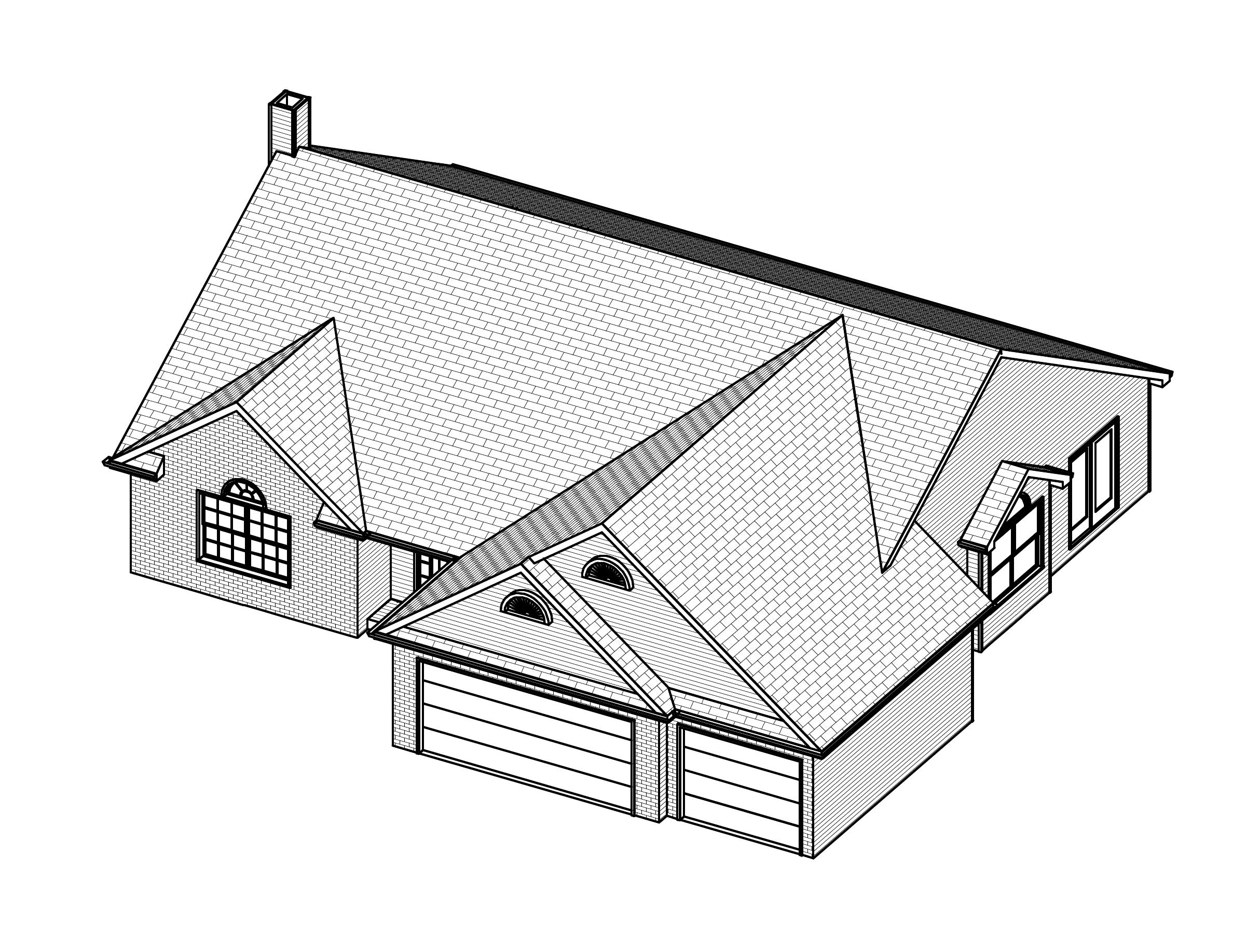 3D Floor Plan of this 3-Bedroom, 1912 Sq Ft Plan - 148-1023