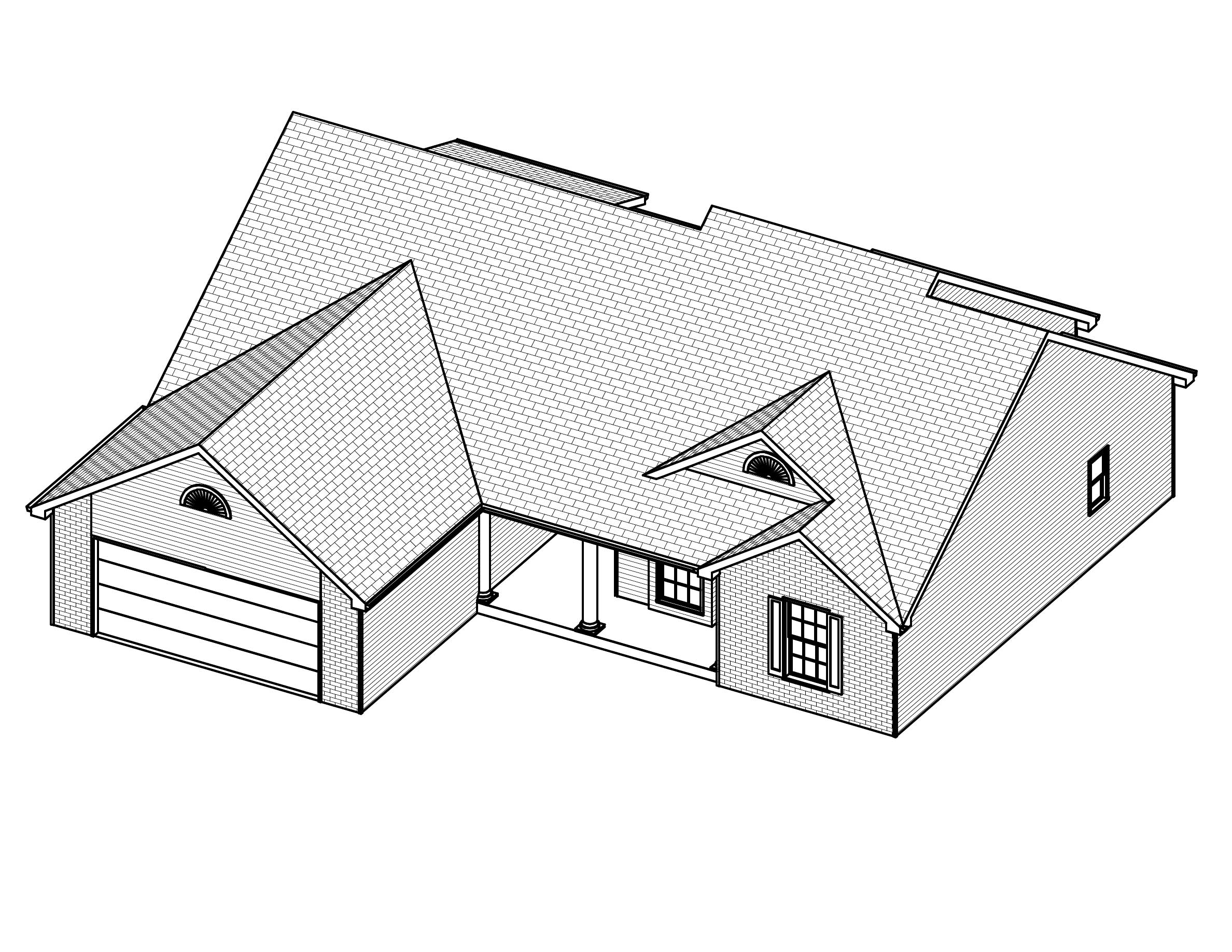 3D Floor Plan of this 3-Bedroom, 1484 Sq Ft Plan - 148-1024