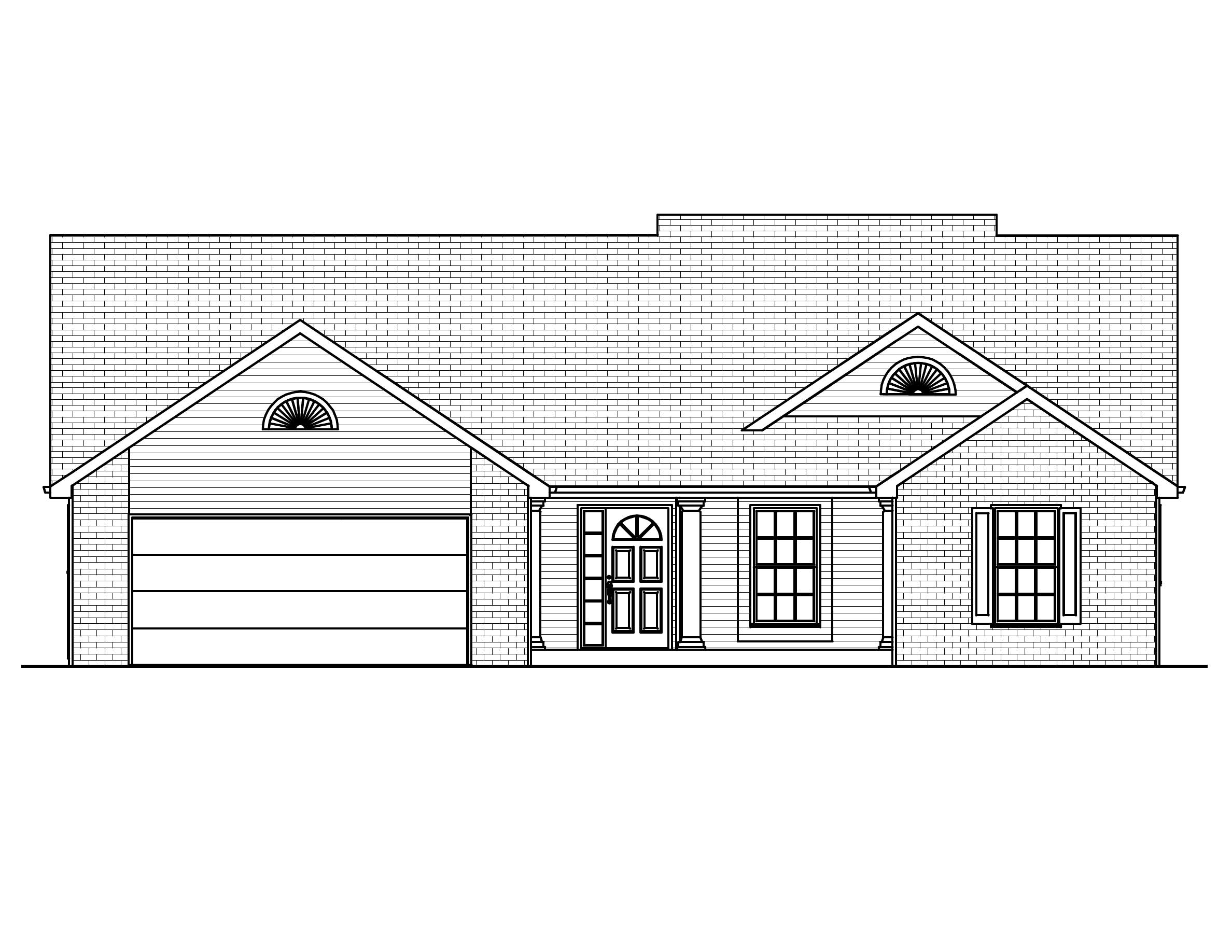Home Plan Front Elevation of this 3-Bedroom,1484 Sq Ft Plan -148-1024
