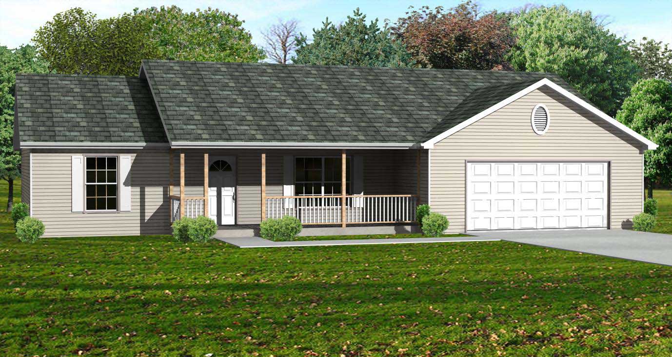 Front elevation of Country home (ThePlanCollection: House Plan #148-1025)