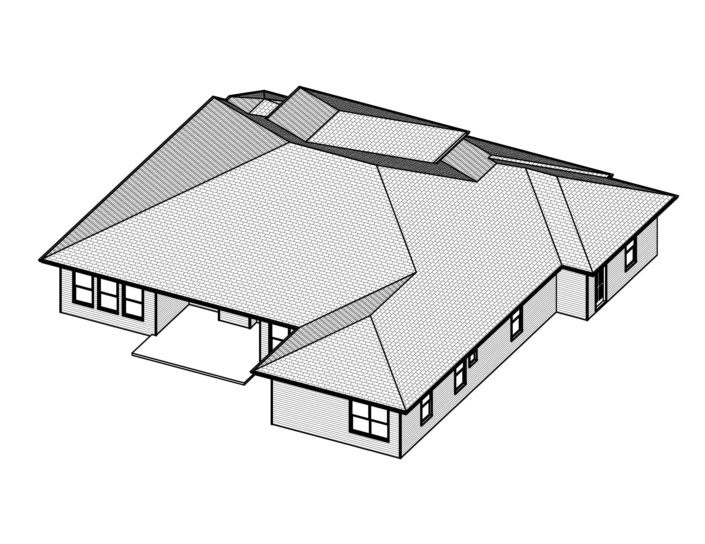 3D Floor Plan of this 3-Bedroom, 2672 Sq Ft Plan - 148-1027