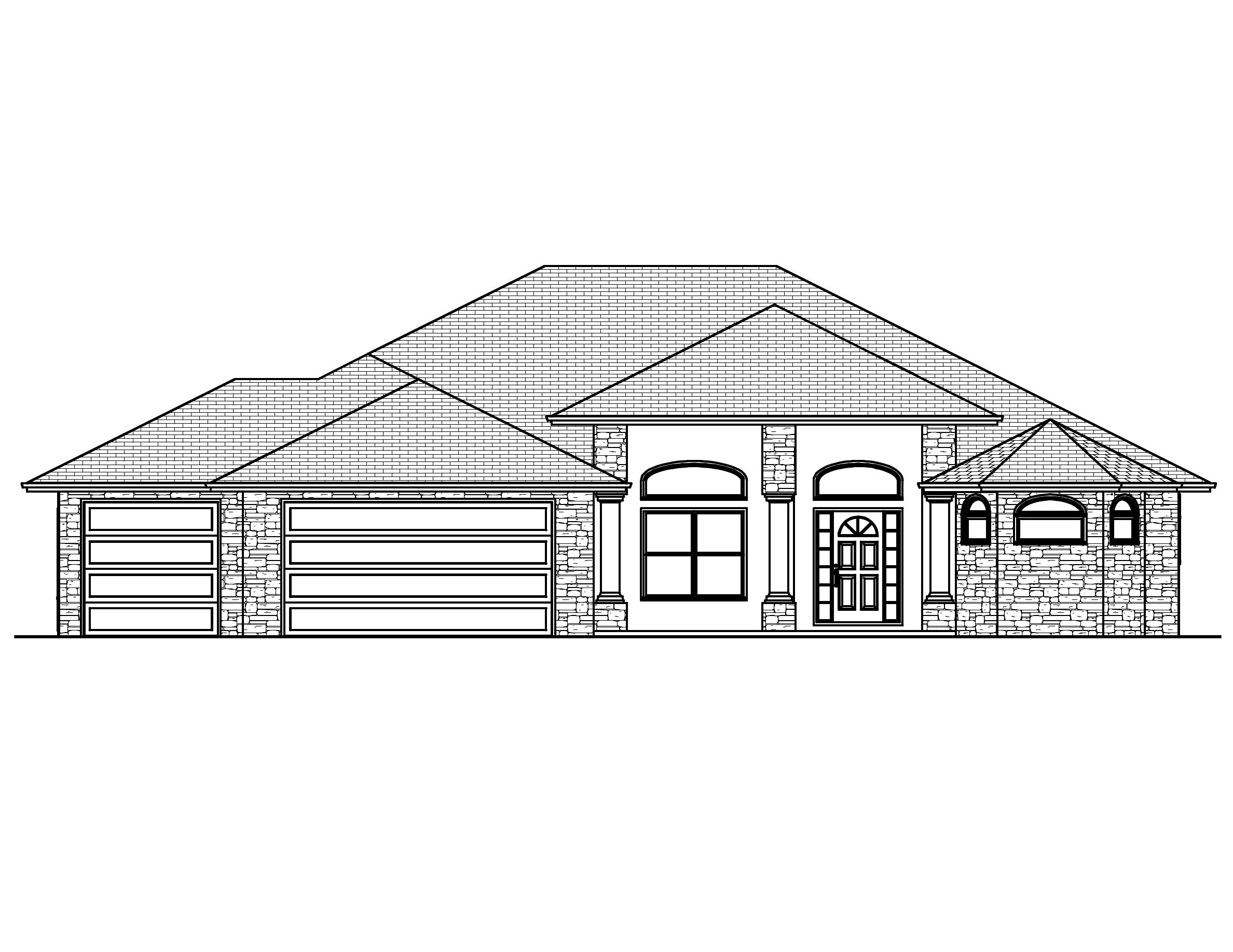 Home Plan Front Elevation of this 3-Bedroom,2672 Sq Ft Plan -148-1027