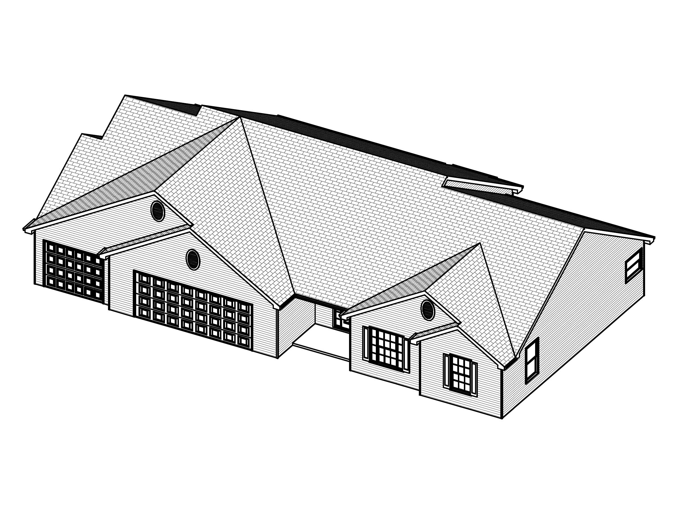 3D Floor Plan of this 3-Bedroom, 1806 Sq Ft Plan - 148-1028