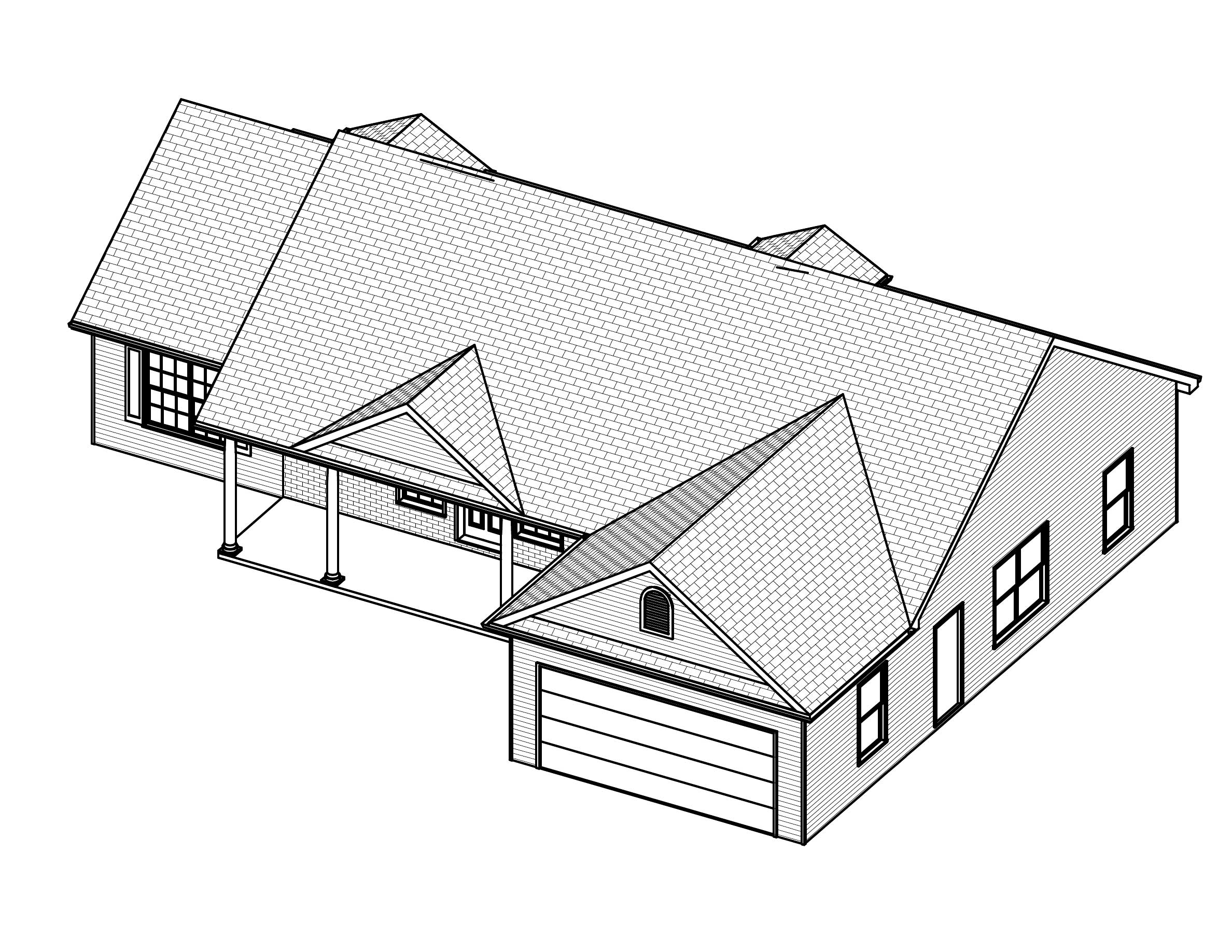 3D Floor Plan of this 3-Bedroom, 1456 Sq Ft Plan - 148-1029