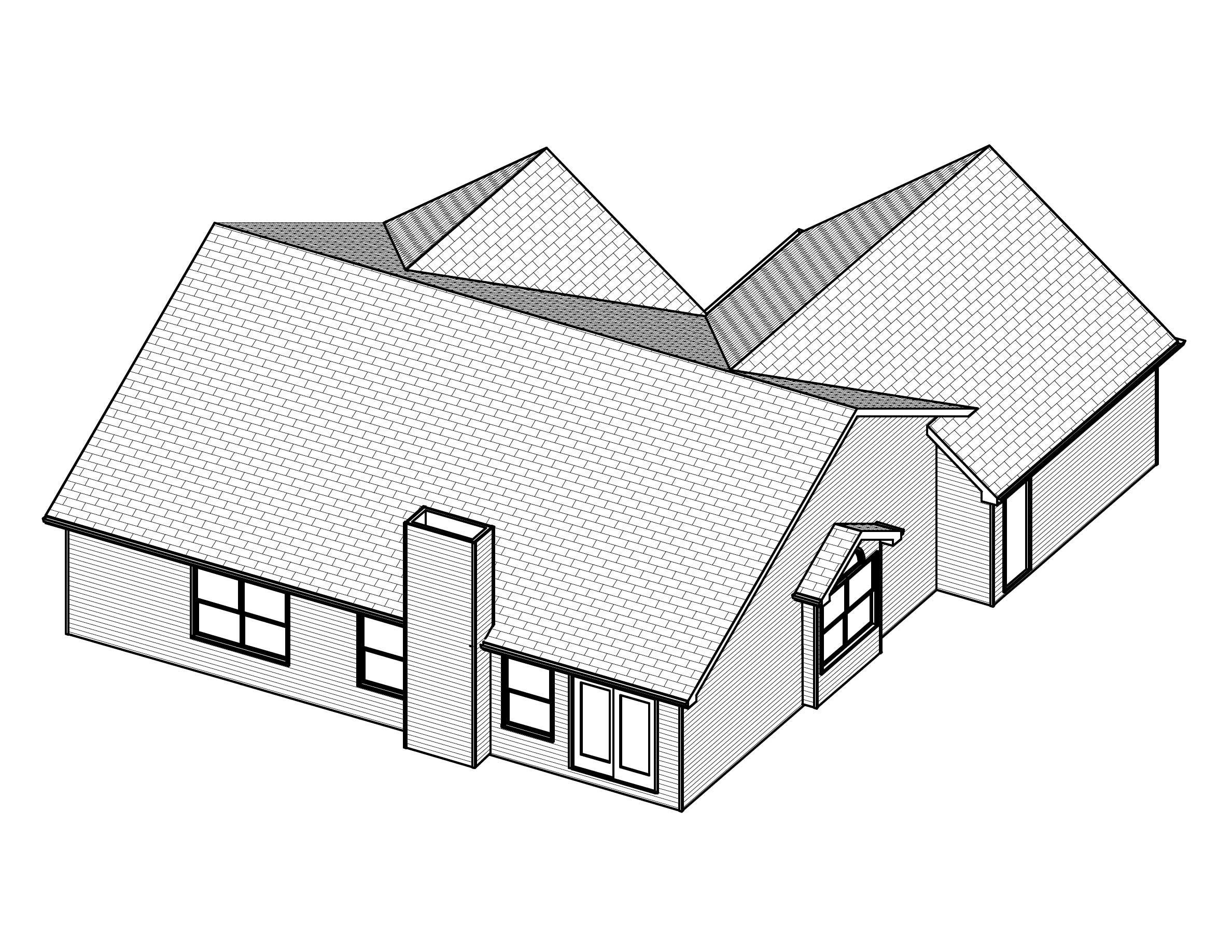 3D Floor Plan of this 3-Bedroom, 1572 Sq Ft Plan - 148-1031