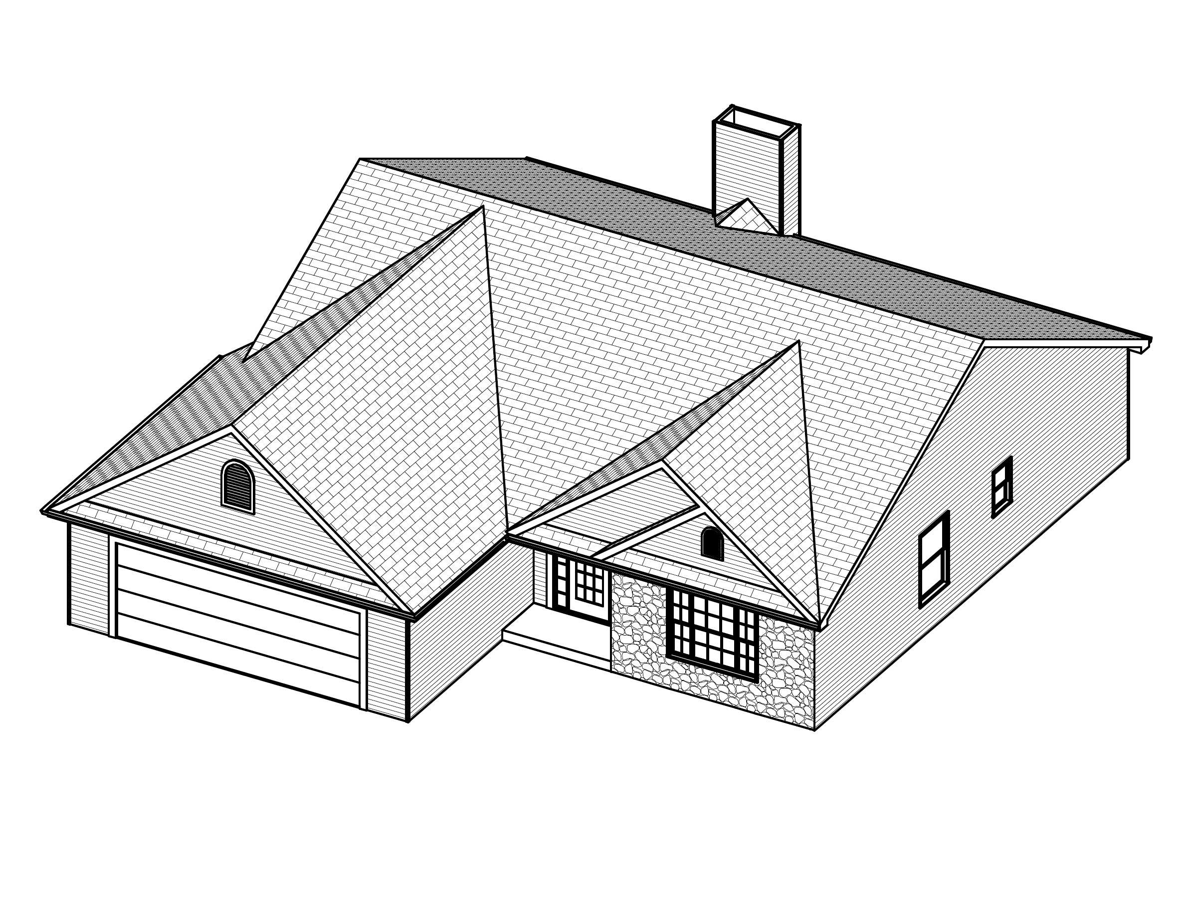 3D Floor Plan of this 3-Bedroom, 1572 Sq Ft Plan - 148-1031