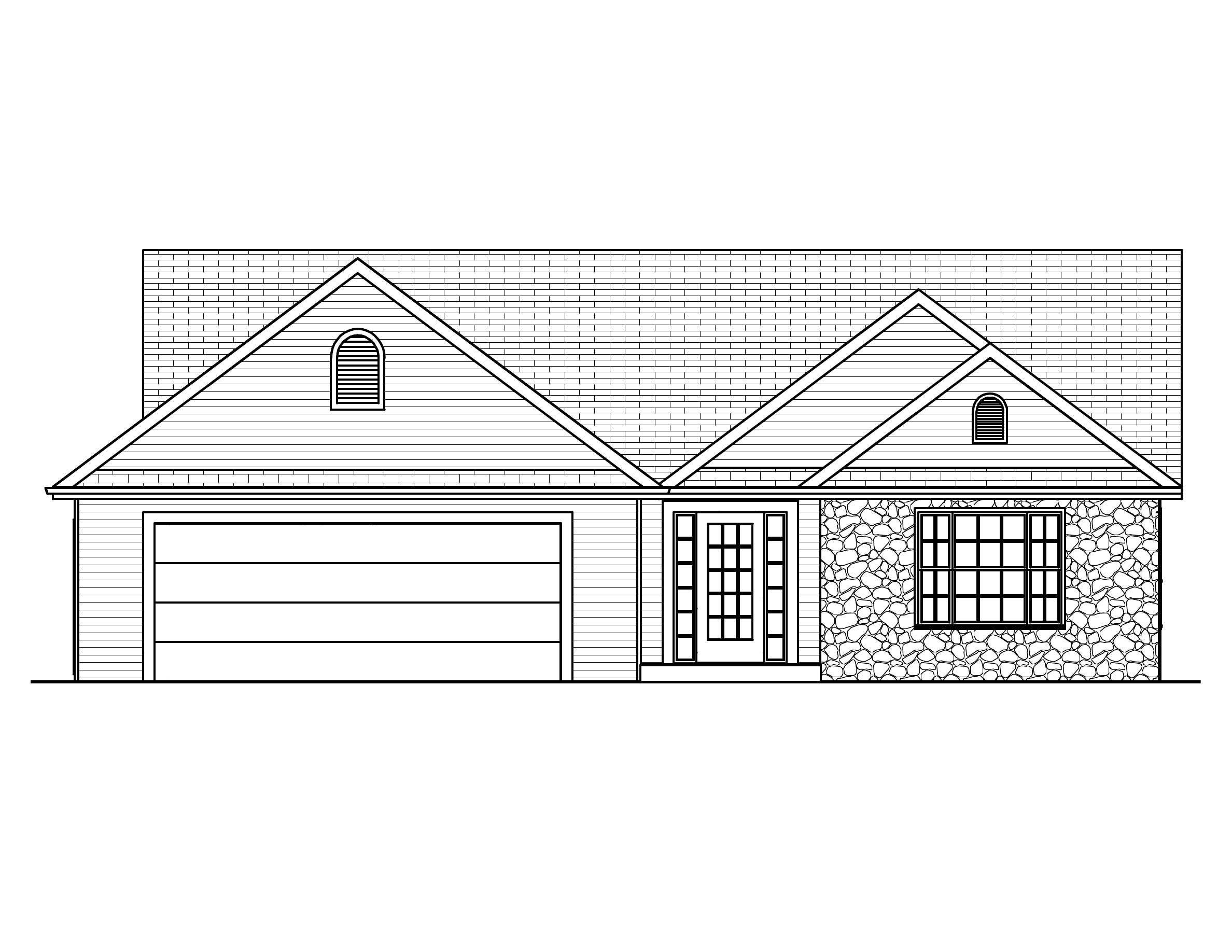 Home Plan Front Elevation of this 3-Bedroom,1572 Sq Ft Plan -148-1031