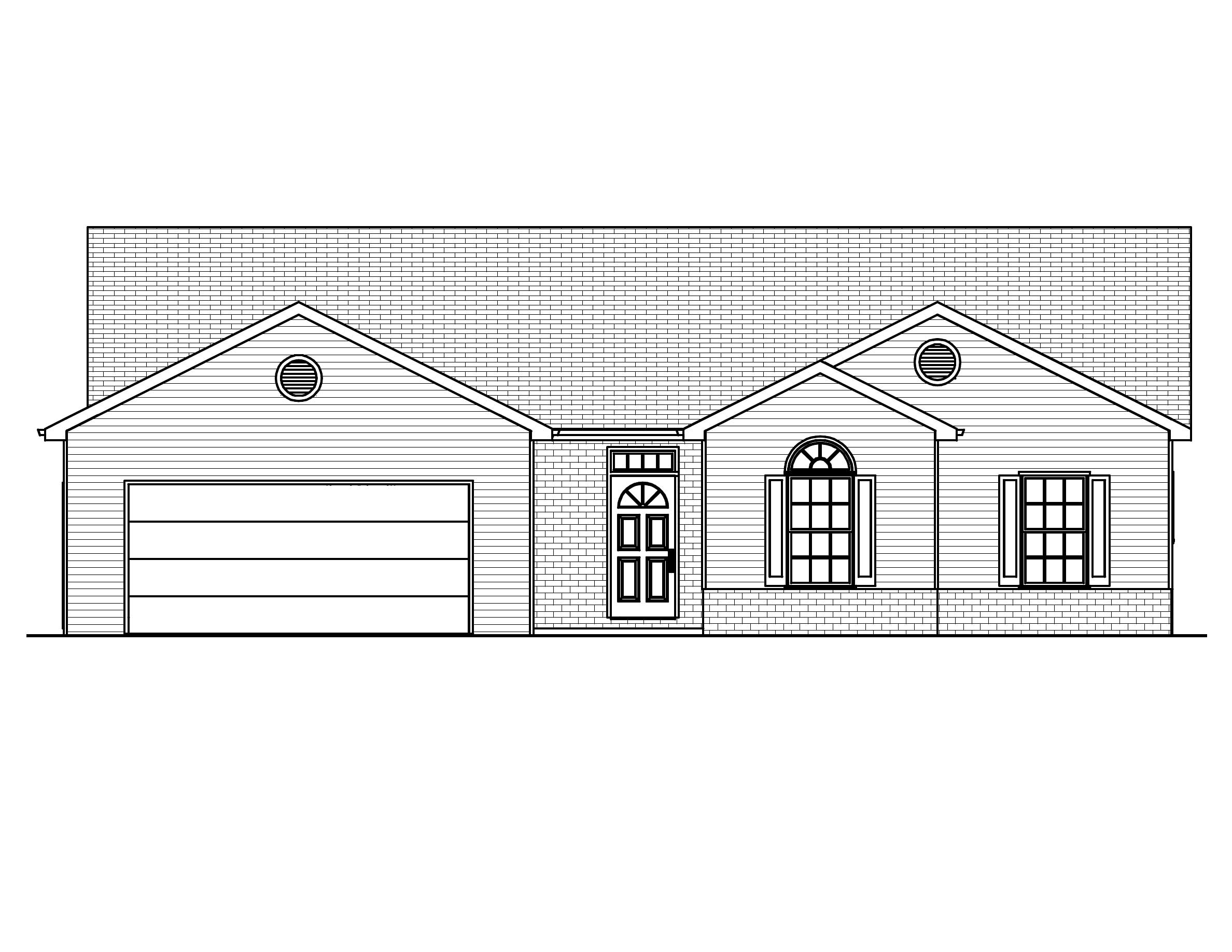 Home Plan Front Elevation of this 3-Bedroom,1516 Sq Ft Plan -148-1034