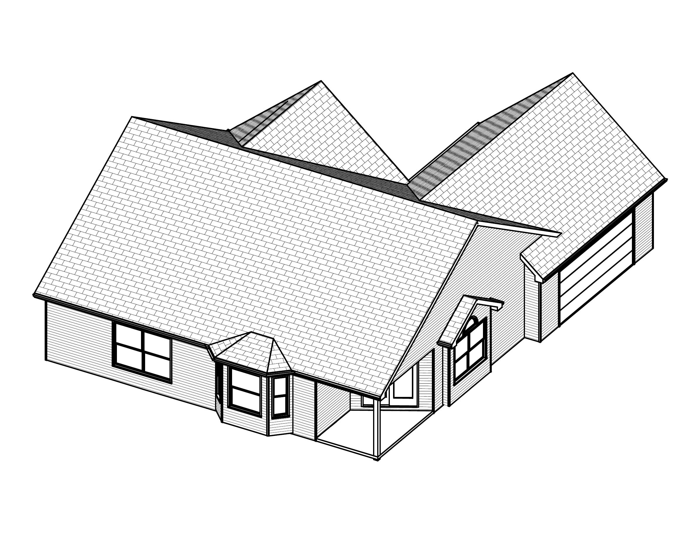 3D Floor Plan of this 3-Bedroom, 1480 Sq Ft Plan - 148-1035