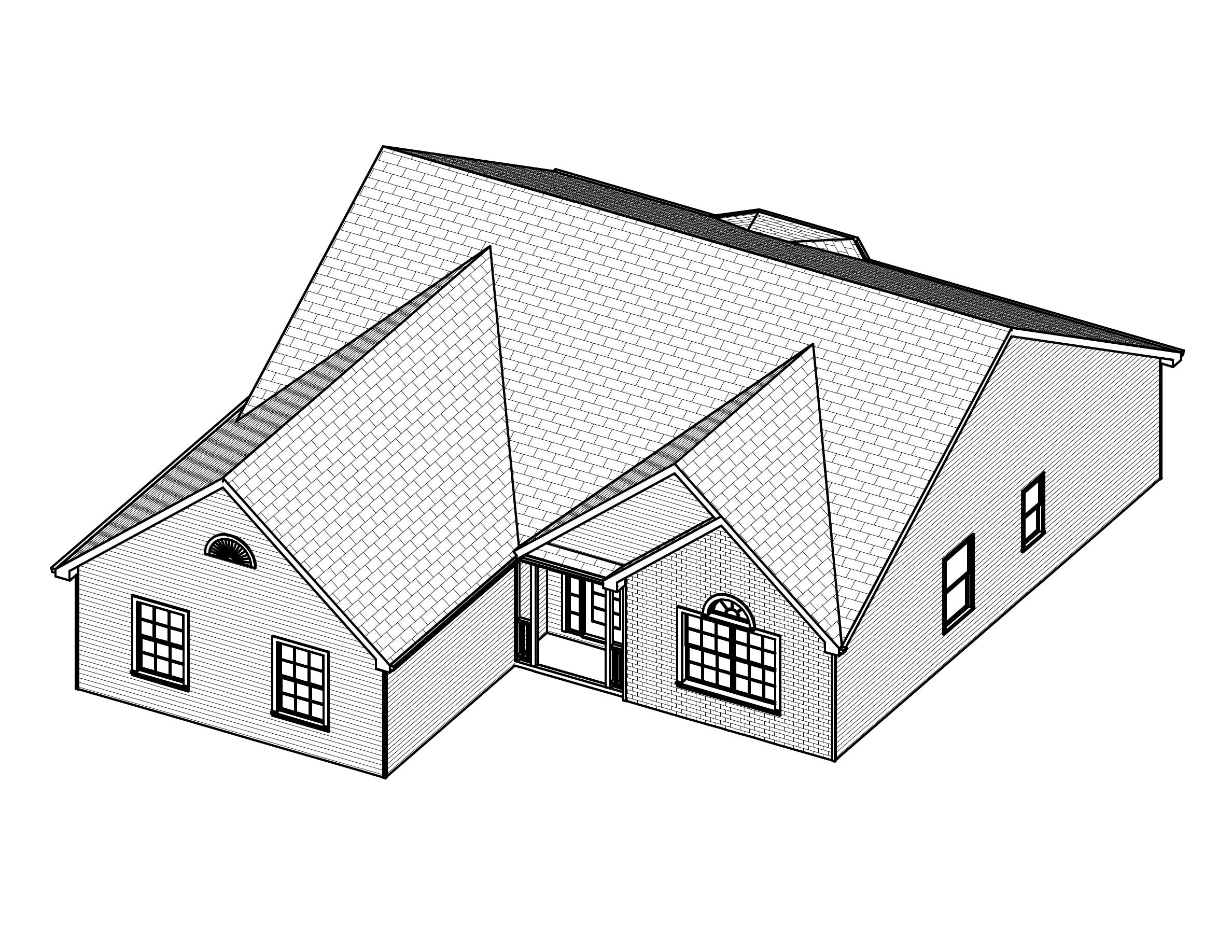 3D Floor Plan of this 3-Bedroom, 1480 Sq Ft Plan - 148-1035