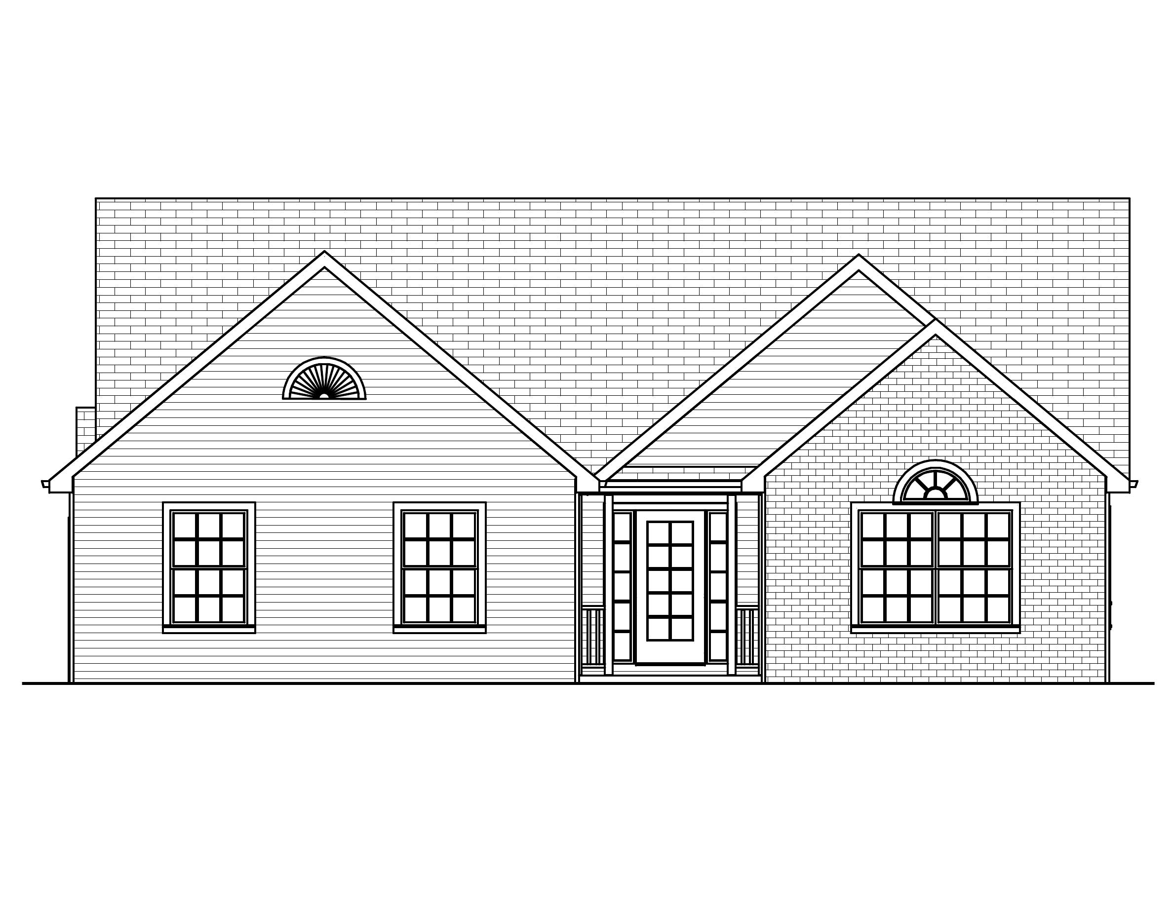 Home Plan Front Elevation of this 3-Bedroom,1480 Sq Ft Plan -148-1035