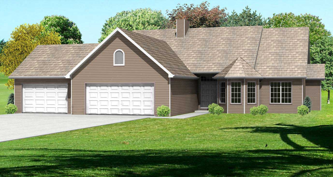 This is a nice computer rendering of these Country Houseplans.