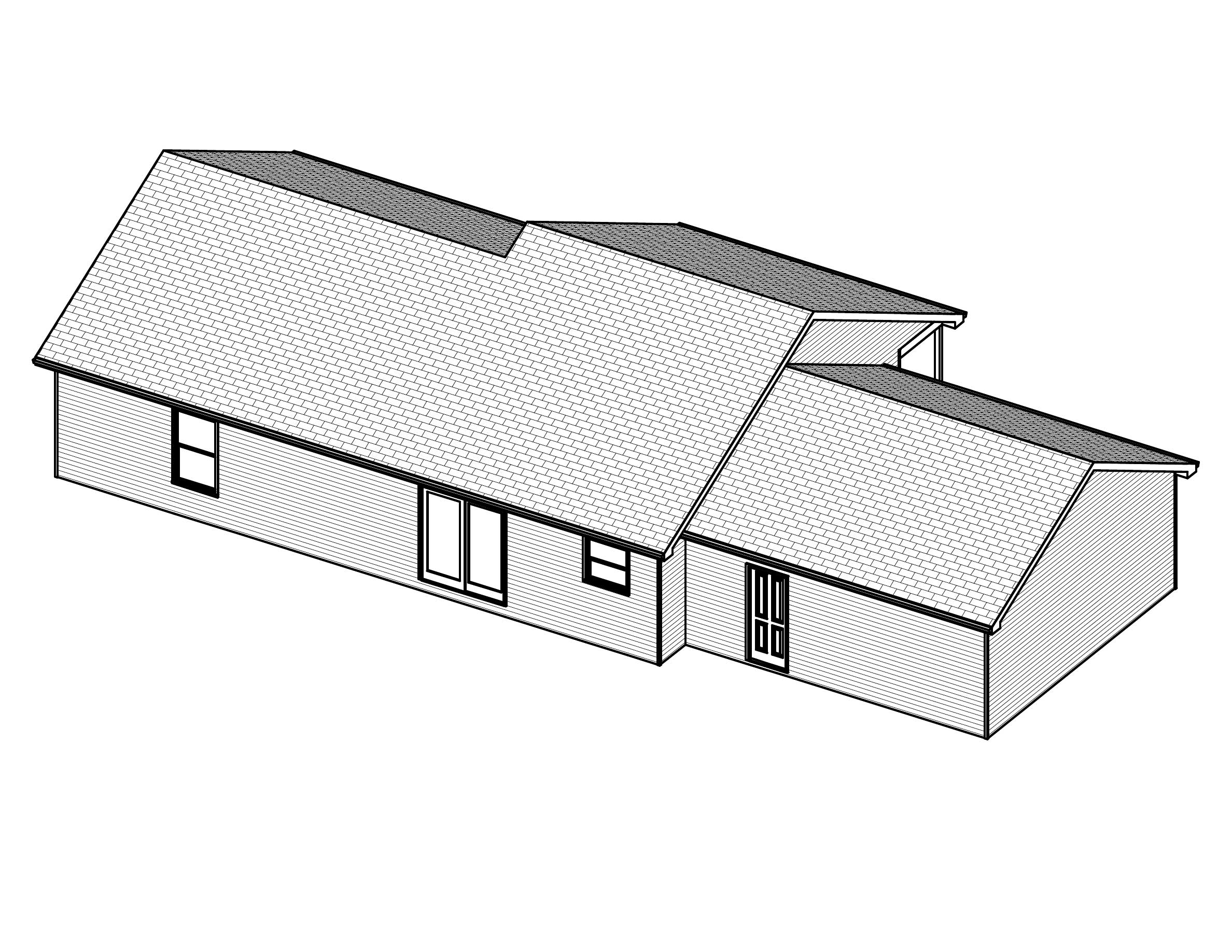 3D Floor Plan of this 3-Bedroom, 1232 Sq Ft Plan - 148-1038