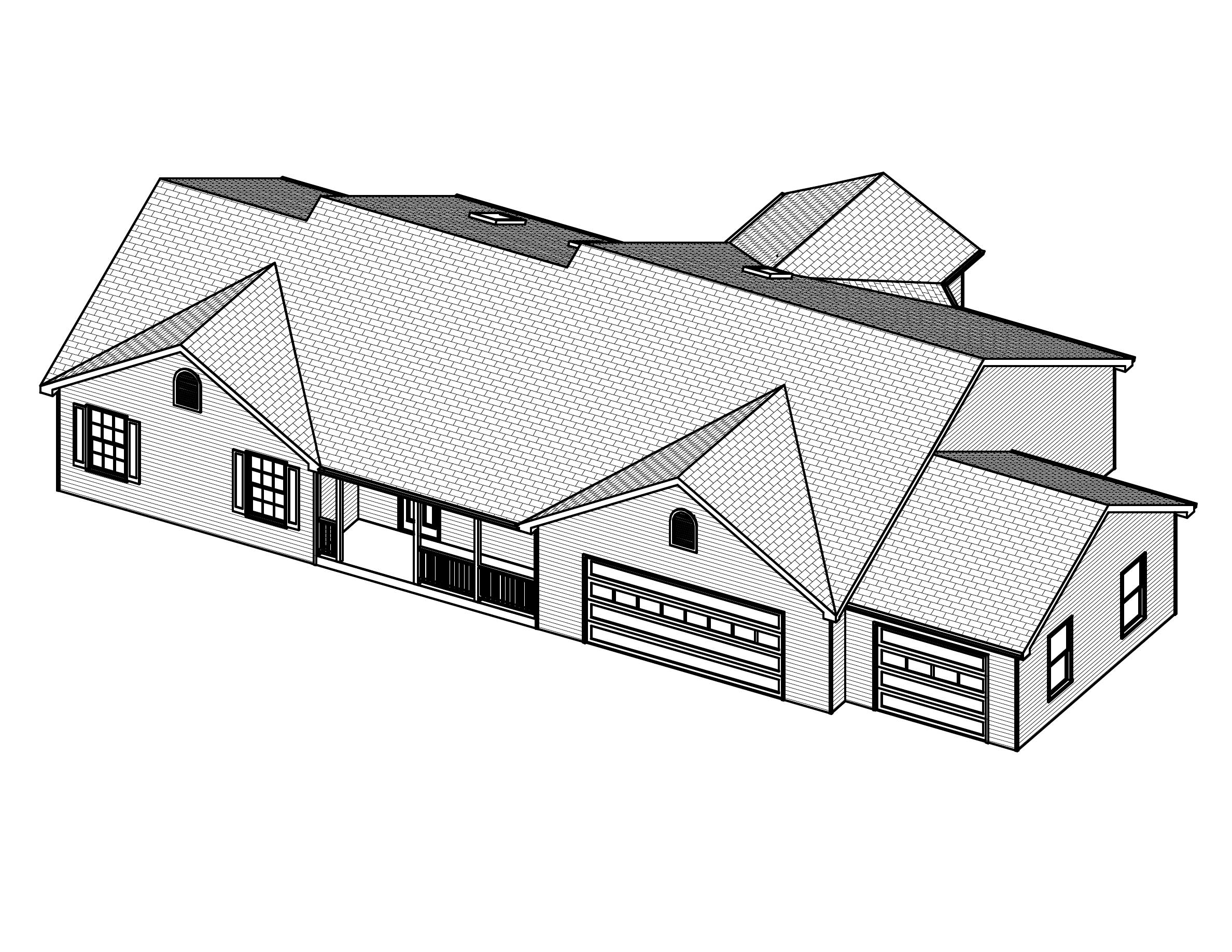 3D Floor Plan of this 3-Bedroom, 1798 Sq Ft Plan - 148-1041