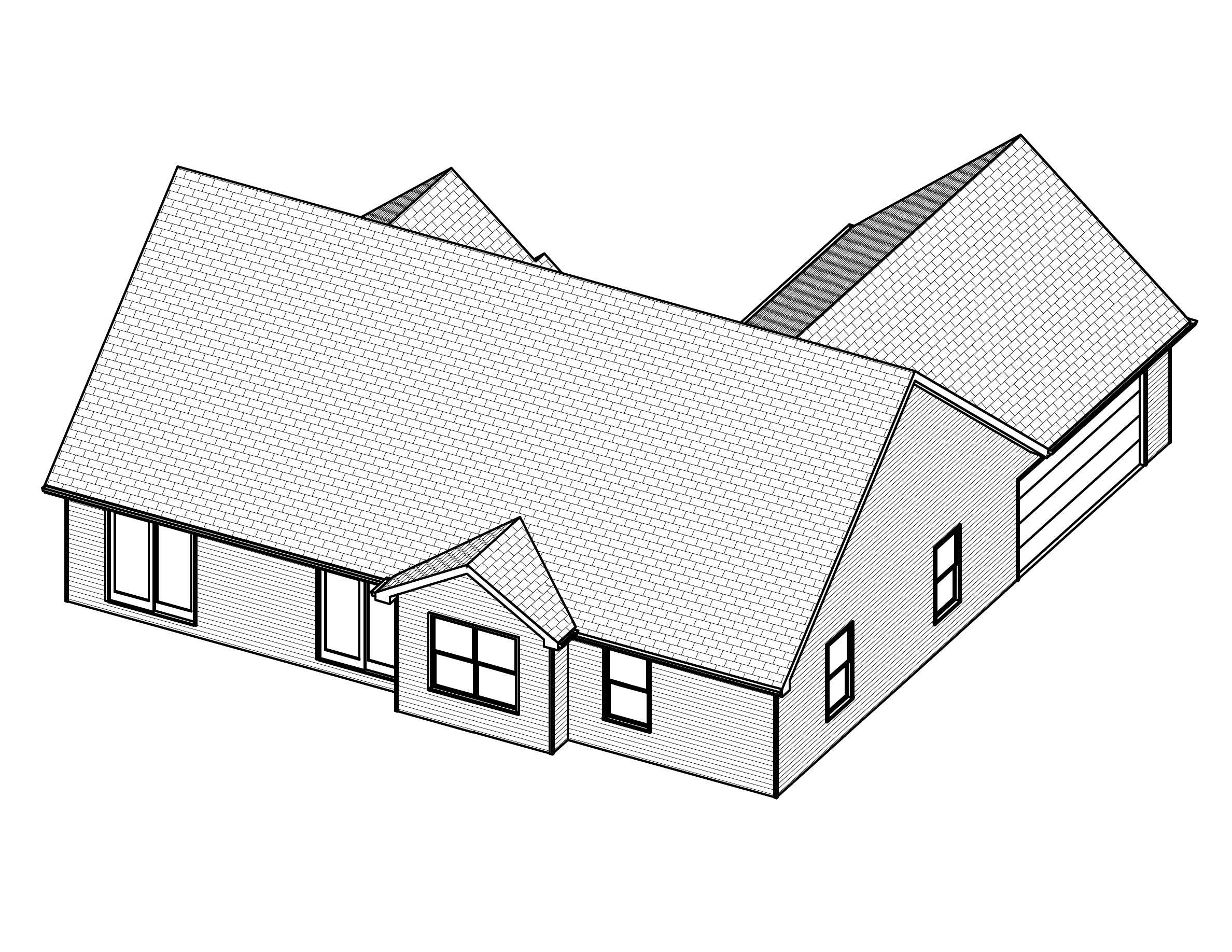 3D Floor Plan of this 3-Bedroom, 1376 Sq Ft Plan - 148-1042