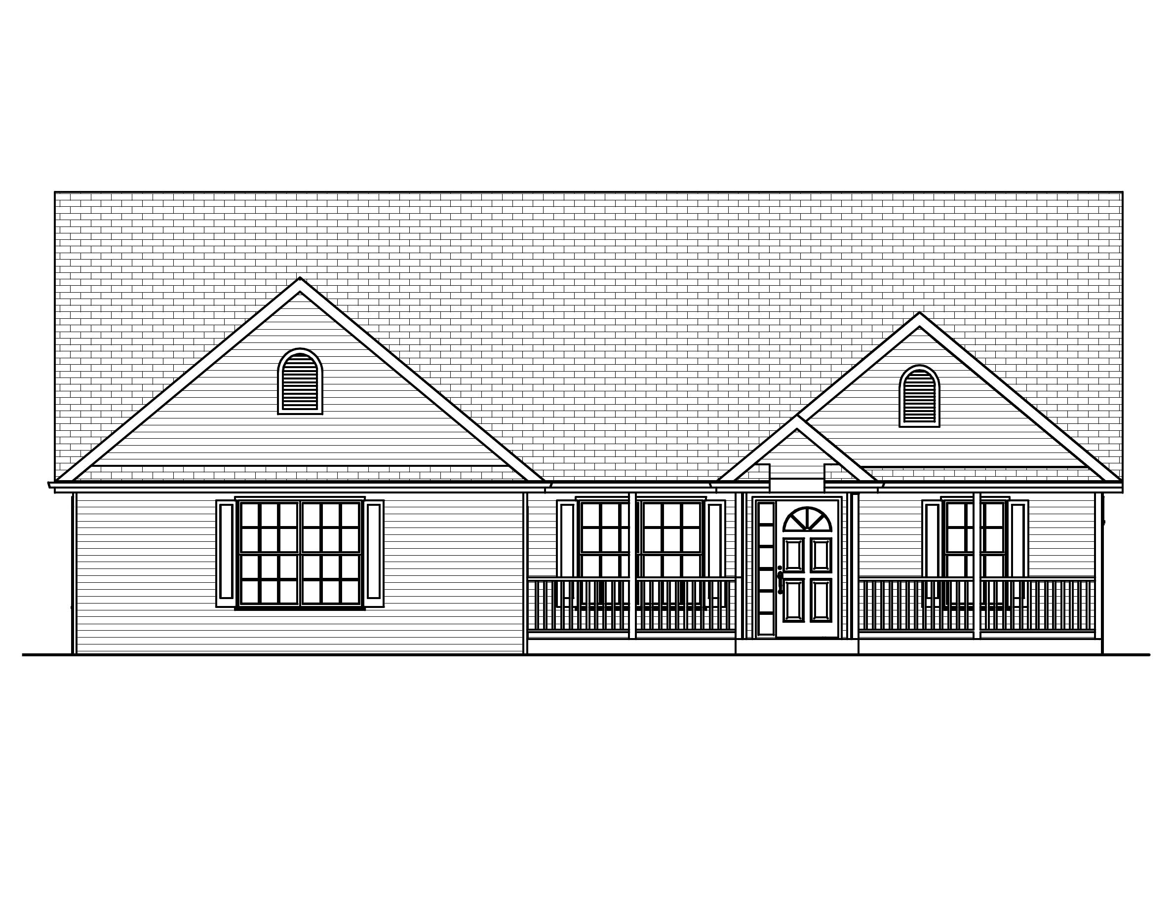 Home Plan Front Elevation of this 3-Bedroom,1376 Sq Ft Plan -148-1042