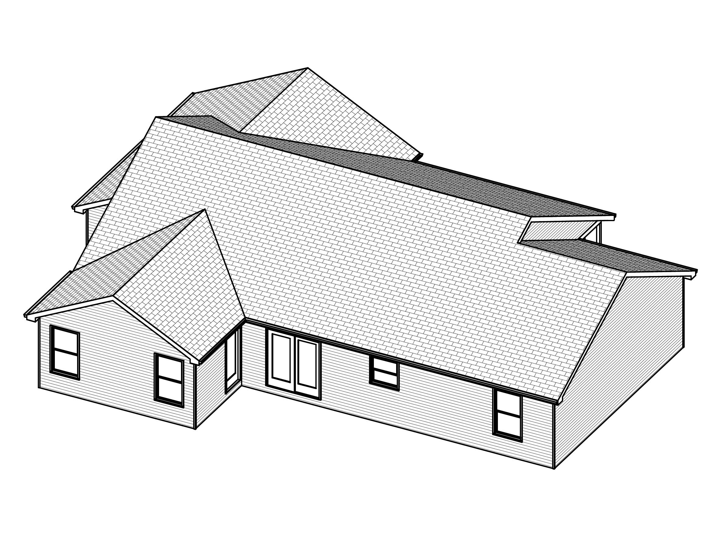 3D Floor Plan of this 3-Bedroom, 1408 Sq Ft Plan - 148-1044