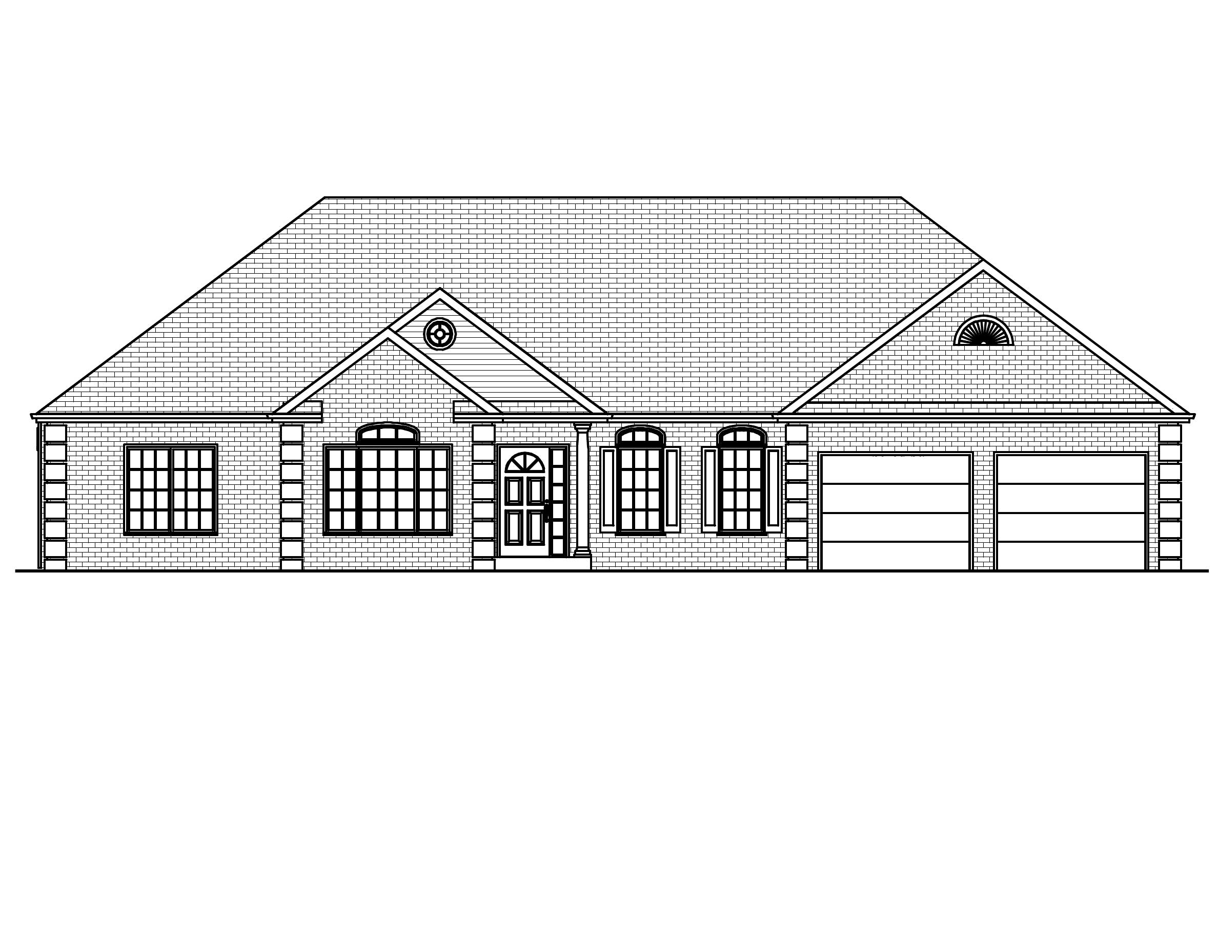 Home Plan Front Elevation of this 3-Bedroom,2224 Sq Ft Plan -148-1045