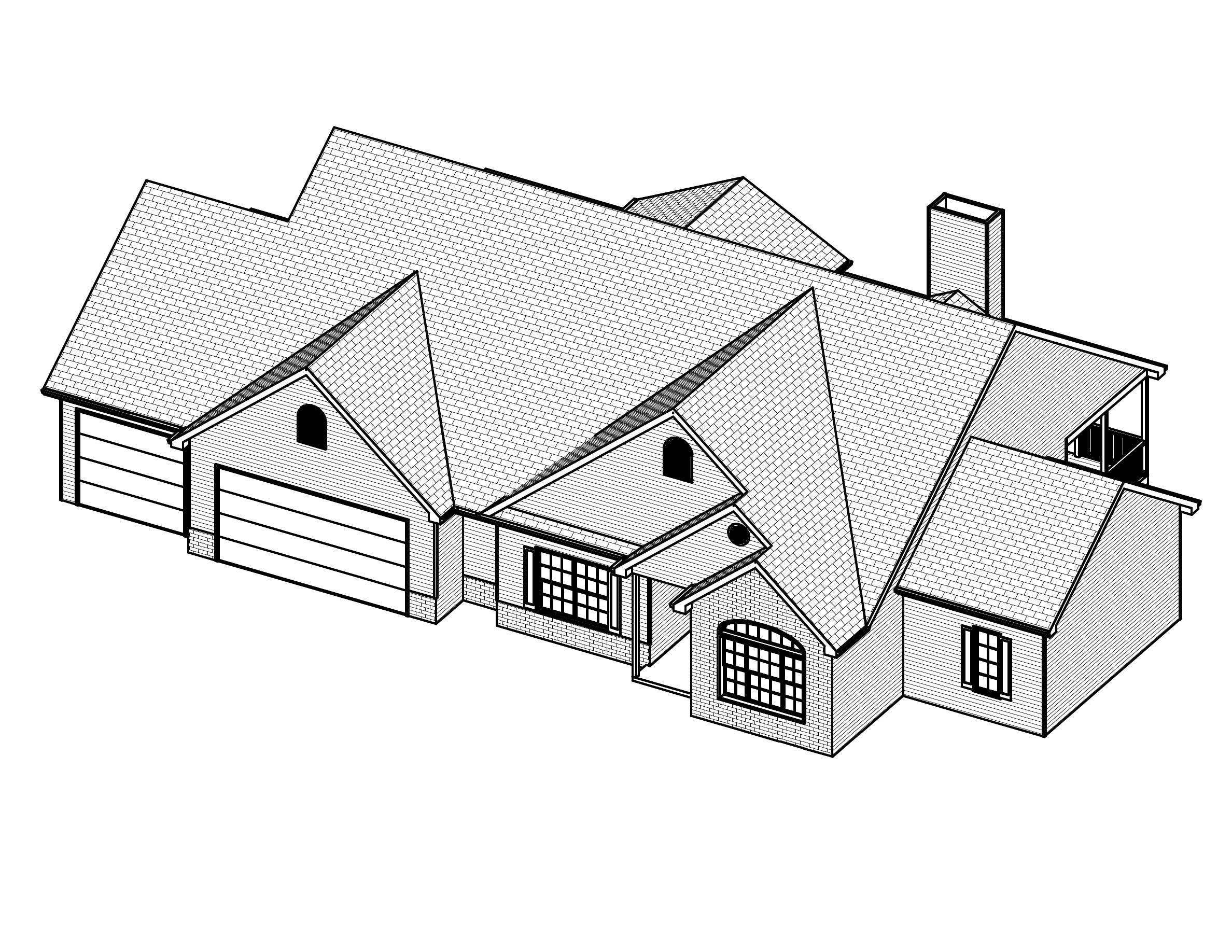 3D Floor Plan of this 3-Bedroom, 1862 Sq Ft Plan - 148-1049