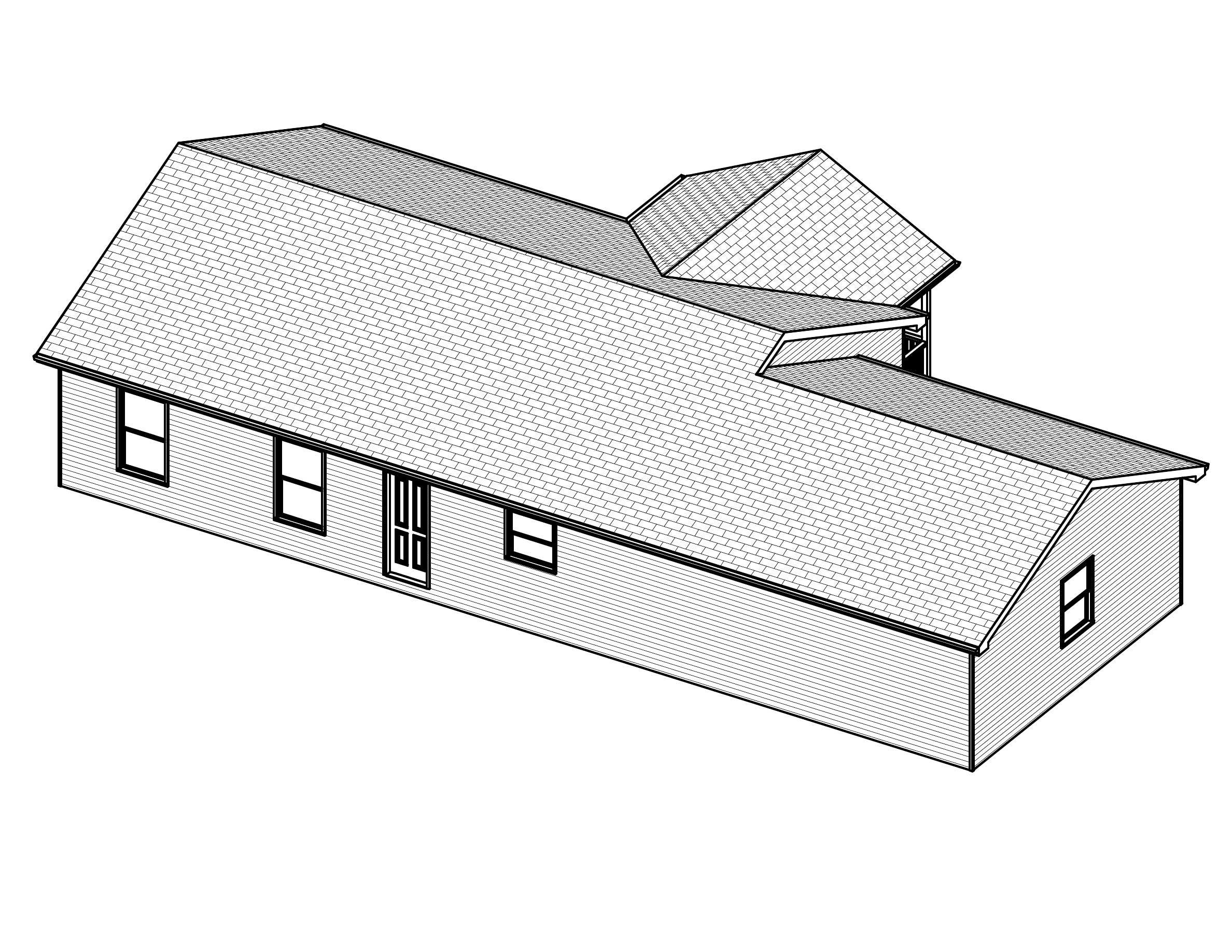 3D Floor Plan of this 3-Bedroom, 1064 Sq Ft Plan - 148-1050