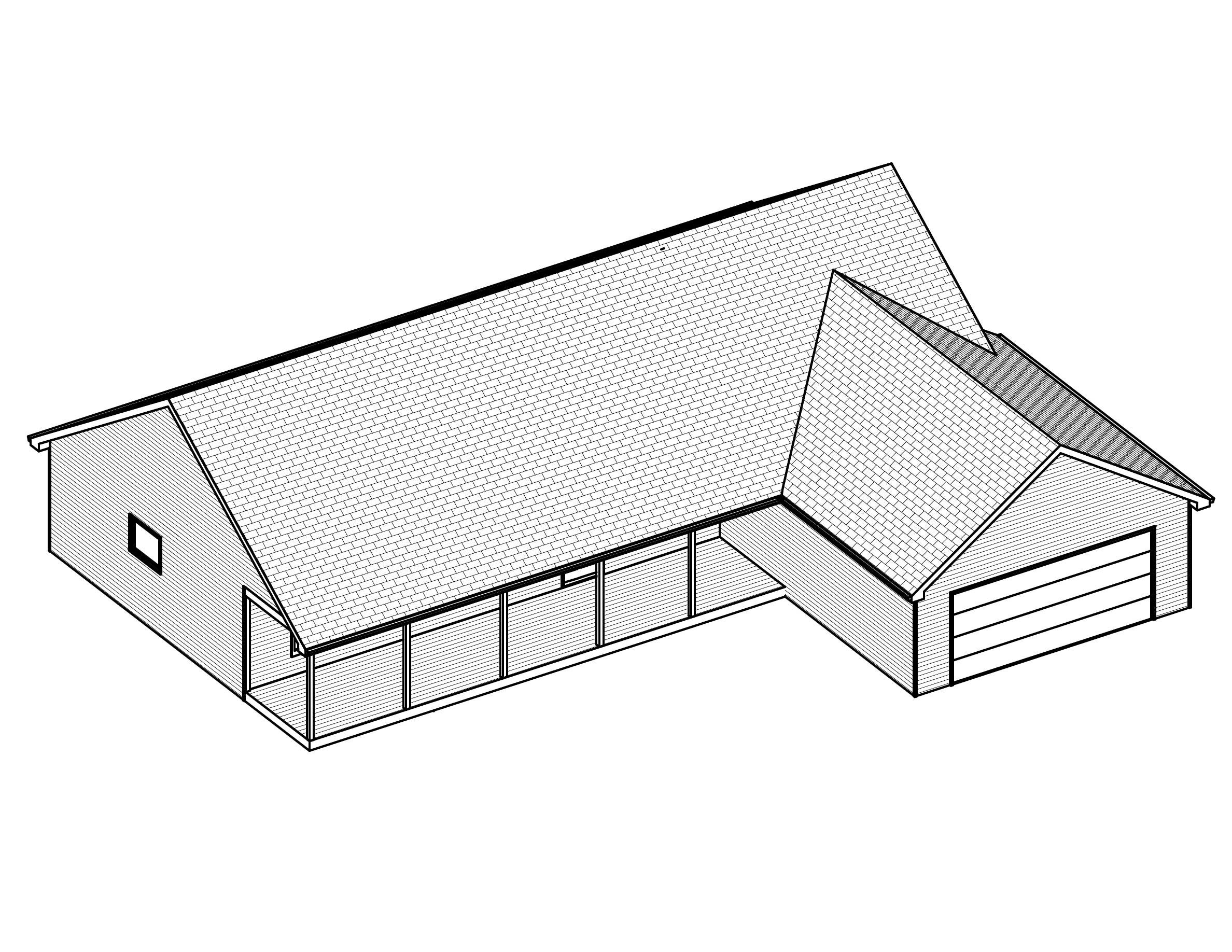 3D Floor Plan of this 3-Bedroom, 1344 Sq Ft Plan - 148-1051