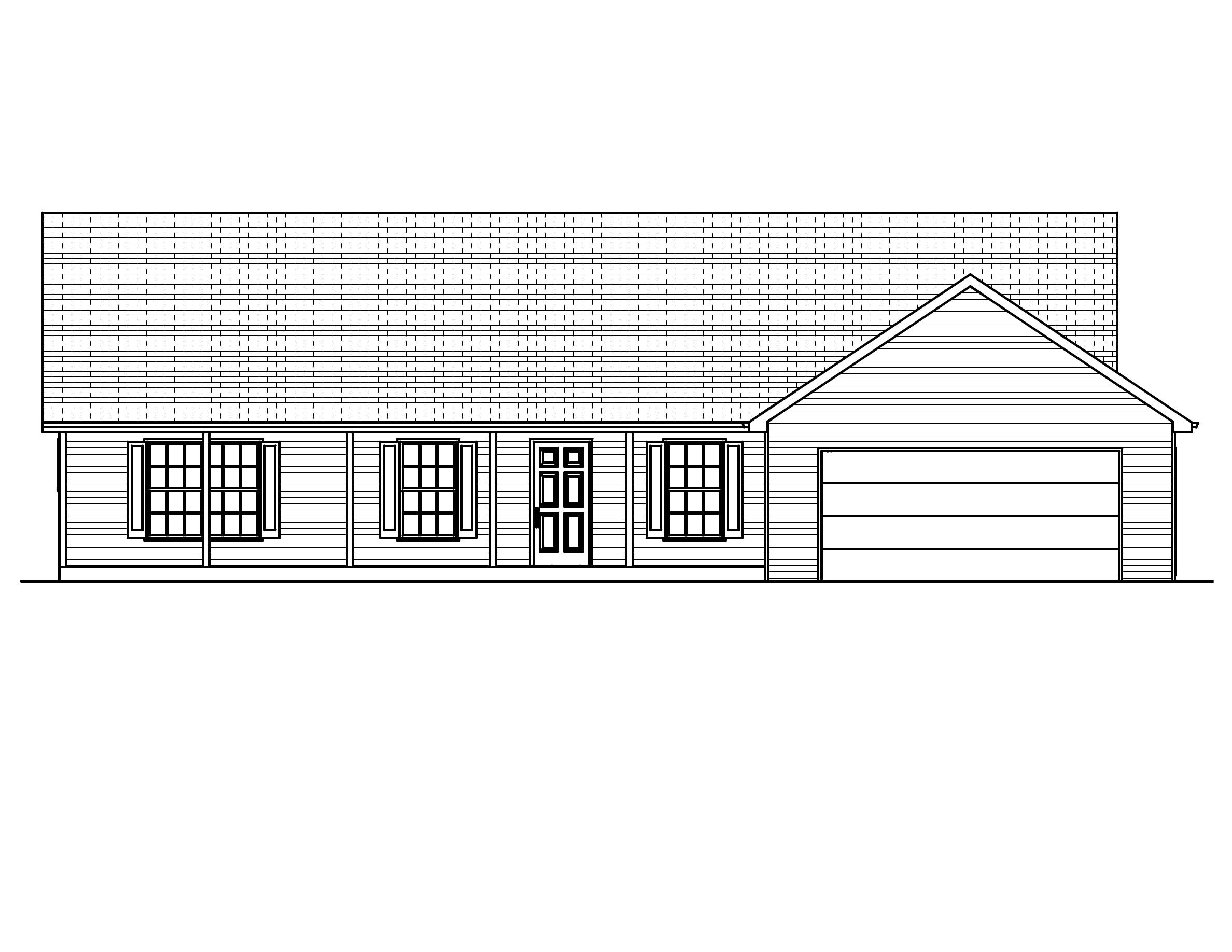 Home Plan Front Elevation of this 3-Bedroom,1344 Sq Ft Plan -148-1051
