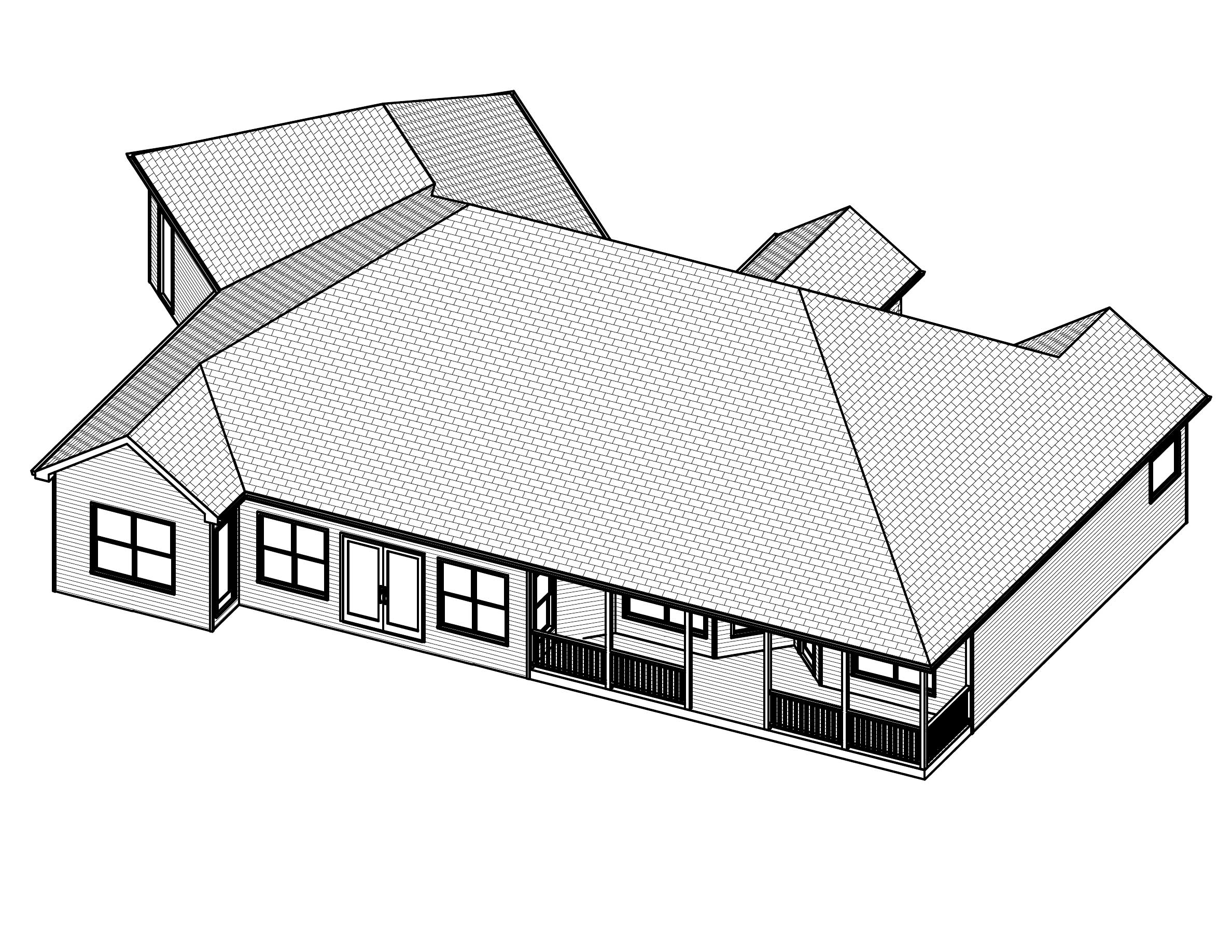 3D Floor Plan of this 2-Bedroom, 2012 Sq Ft Plan - 148-1053