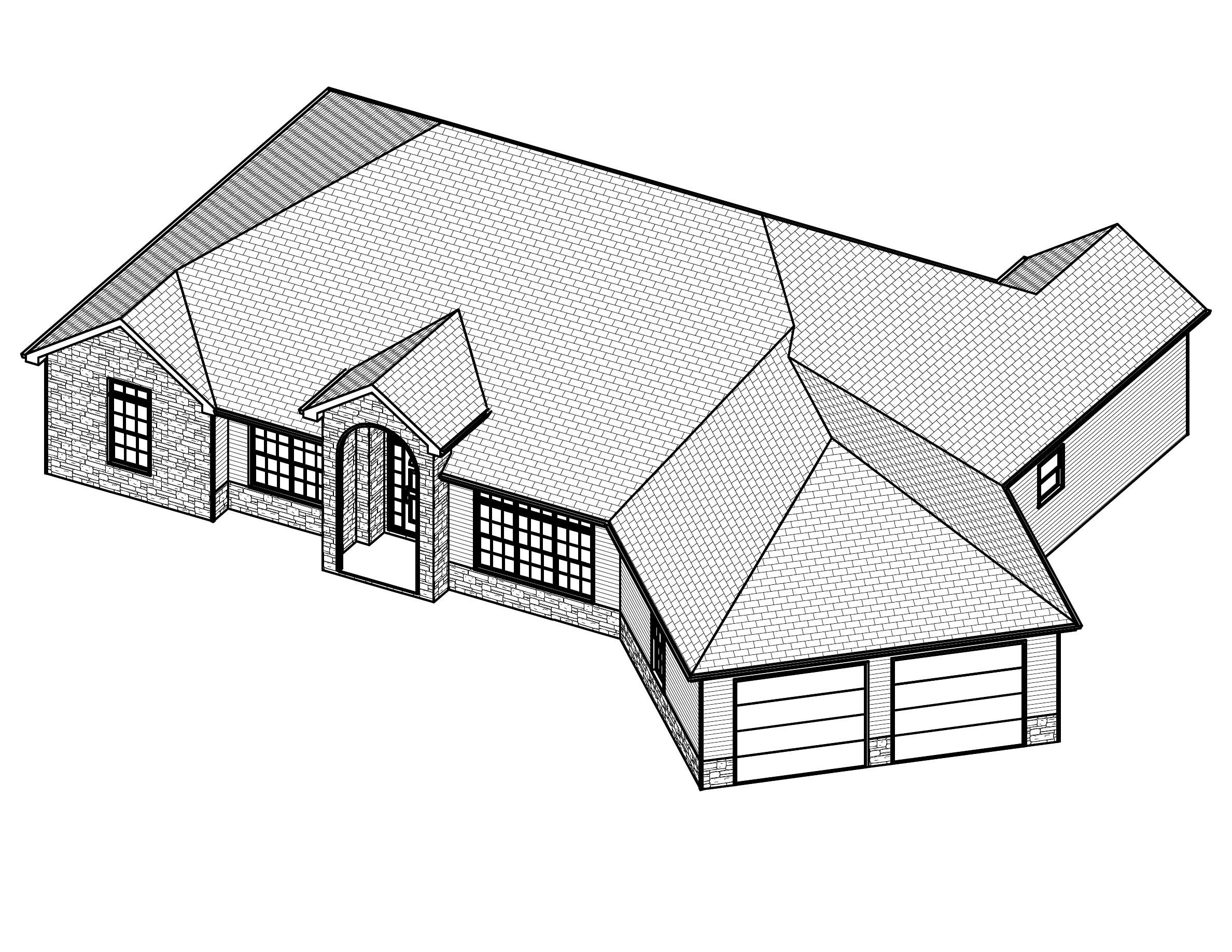 3D Floor Plan of this 2-Bedroom, 2012 Sq Ft Plan - 148-1053