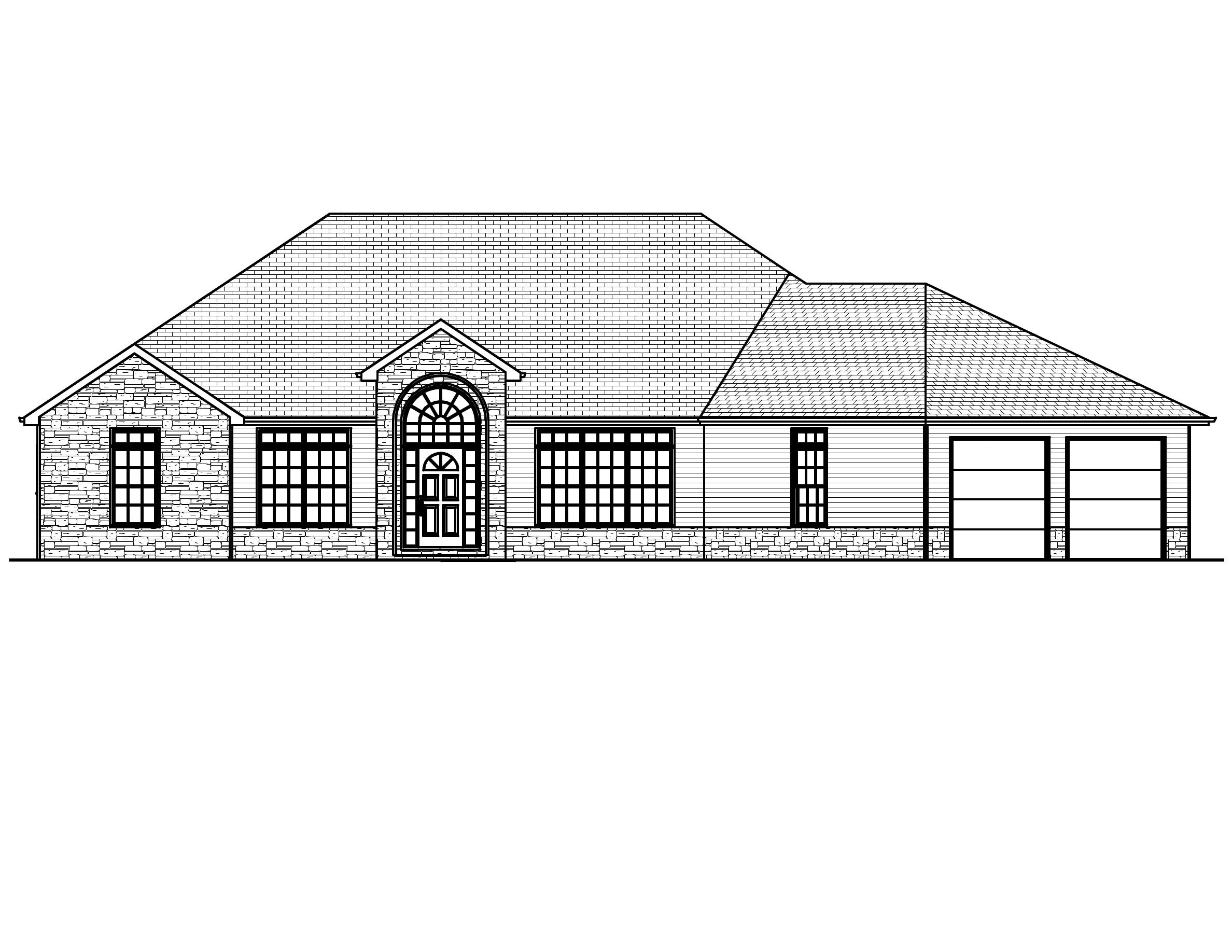 Home Plan Front Elevation of this 2-Bedroom,2012 Sq Ft Plan -148-1053