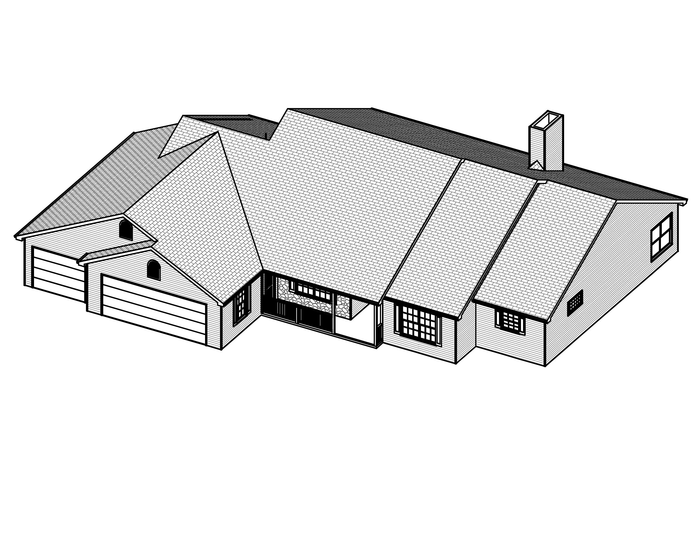 3D Floor Plan of this 3-Bedroom, 2270 Sq Ft Plan - 148-1054