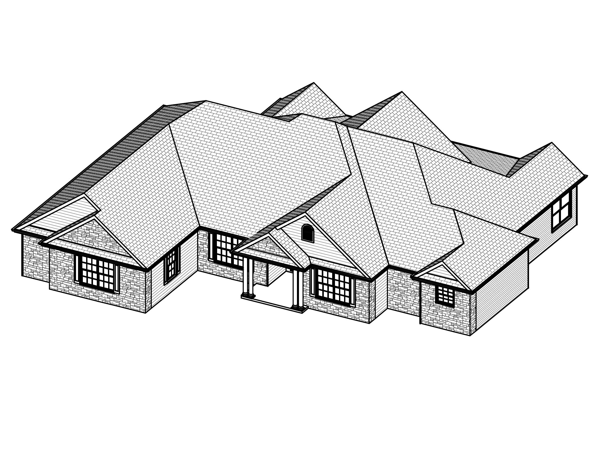 3D Floor Plan of this 3-Bedroom, 2360 Sq Ft Plan - 148-1056