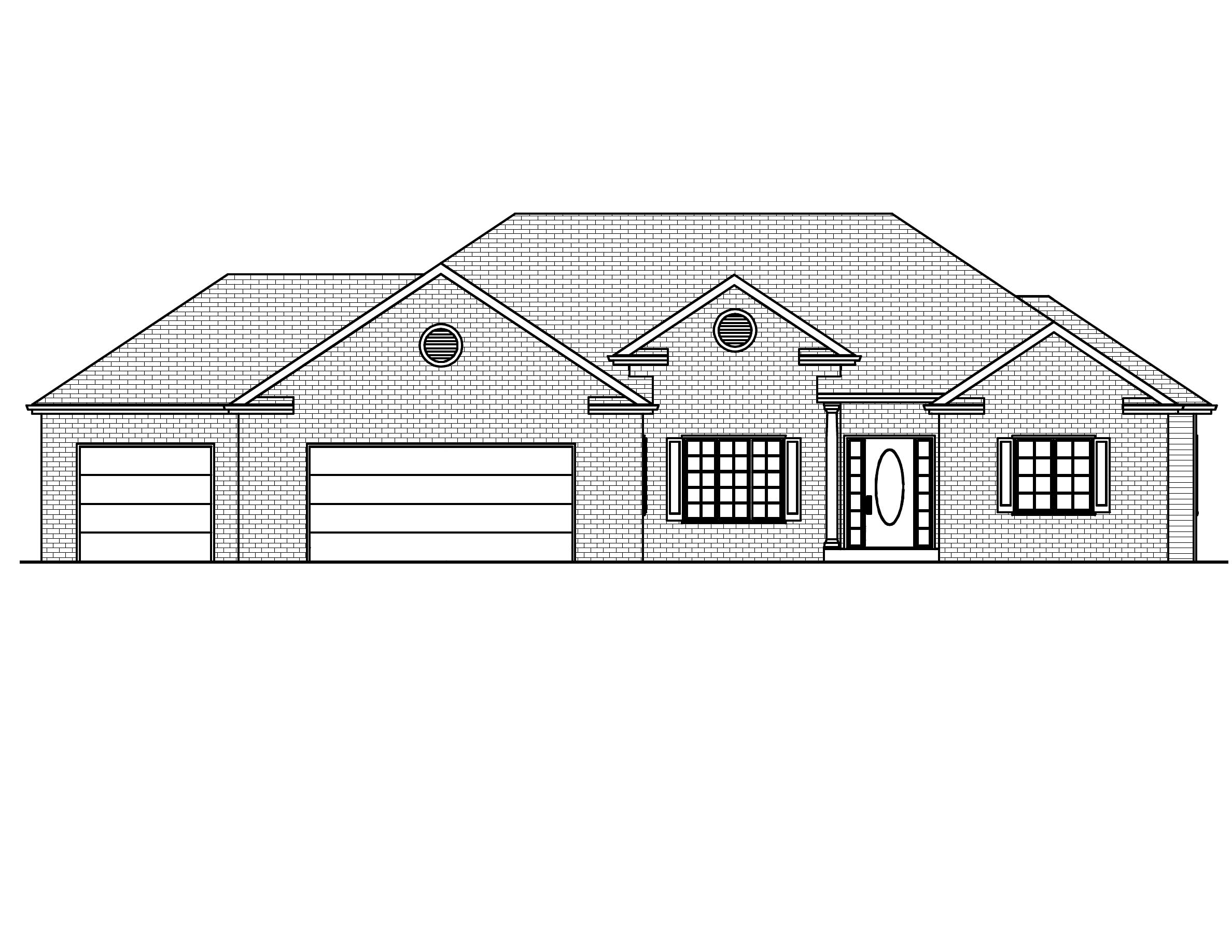 Home Plan Front Elevation of this 3-Bedroom,1968 Sq Ft Plan -148-1057