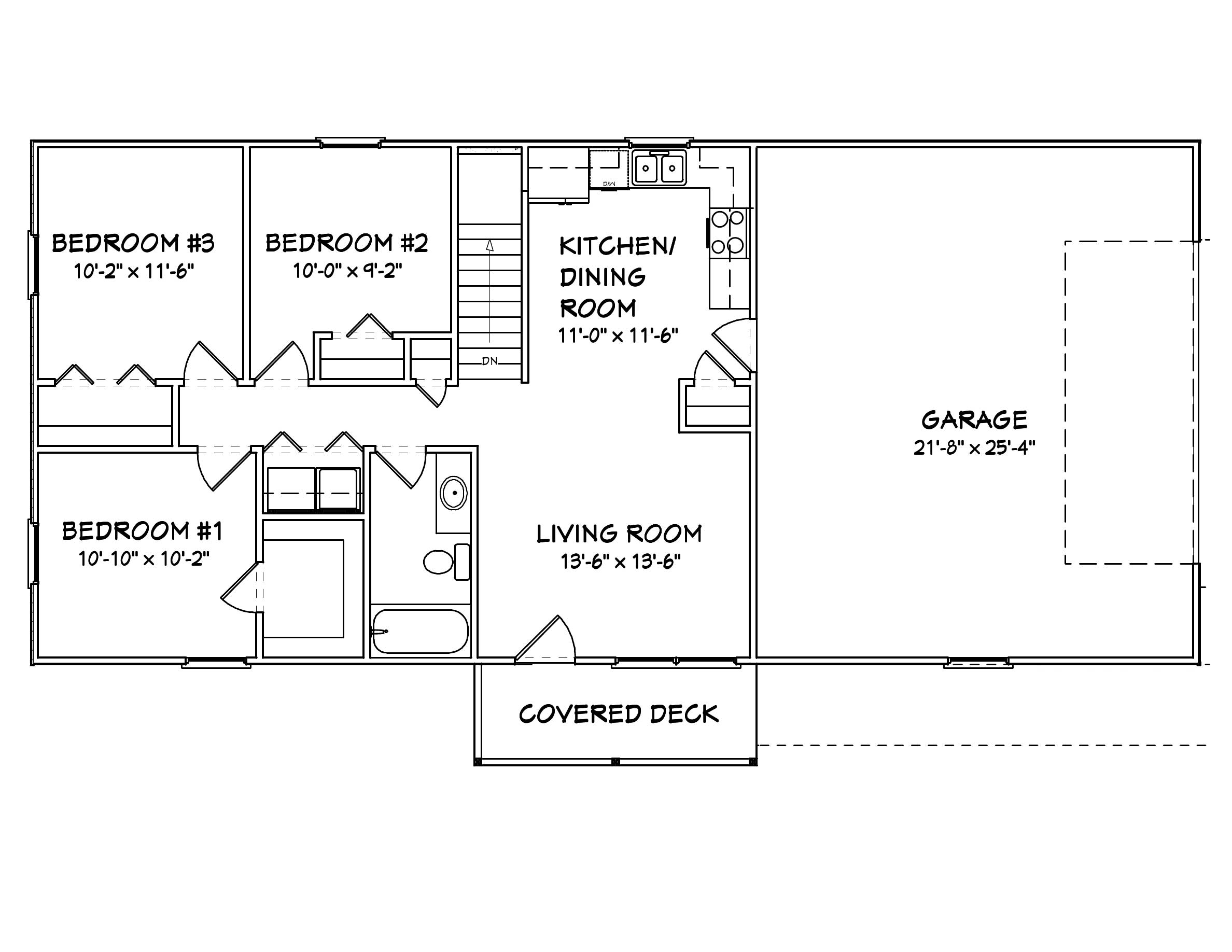 Floor Plan First Story of Country Plan #148-1058