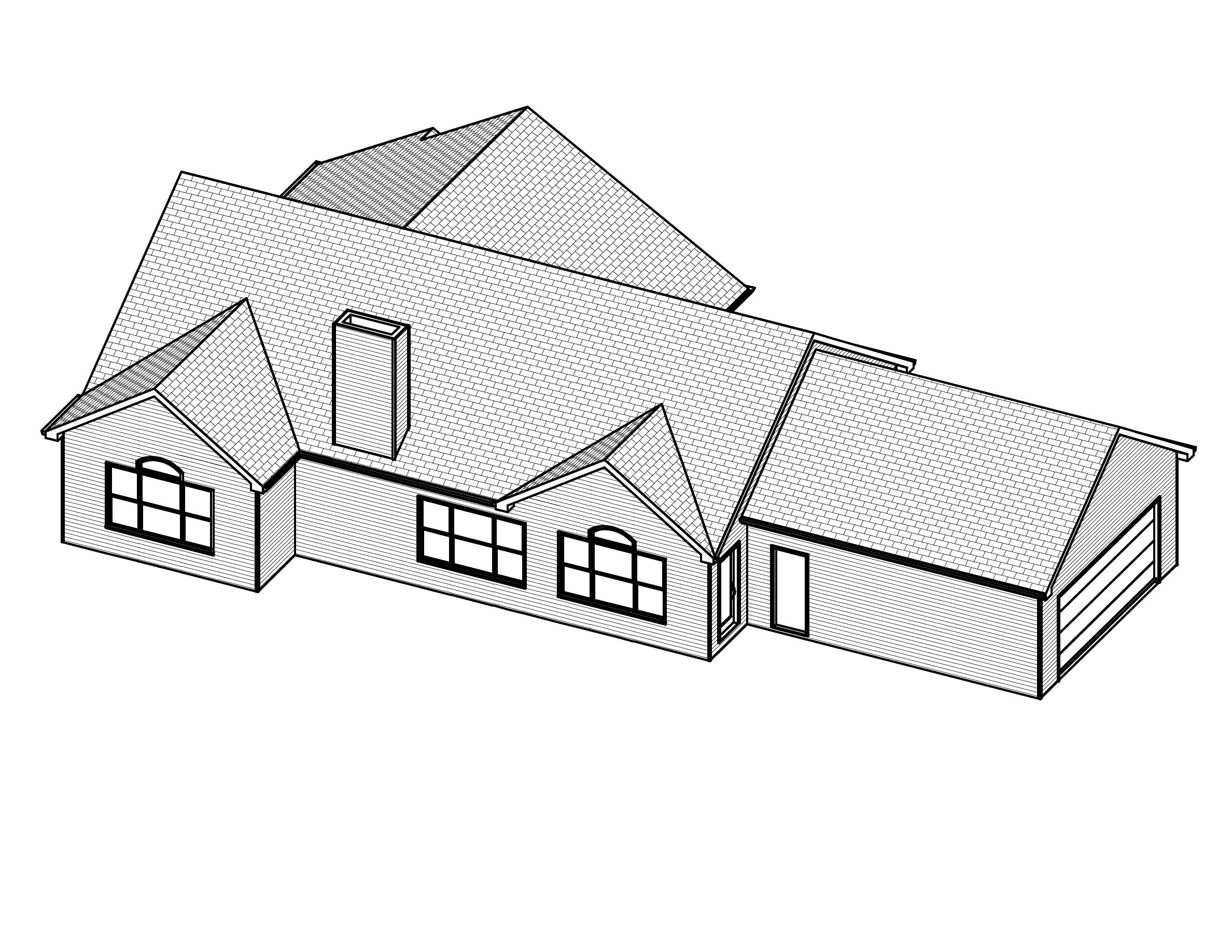 3D Floor Plan of this 2-Bedroom, 1664 Sq Ft Plan - 148-1060