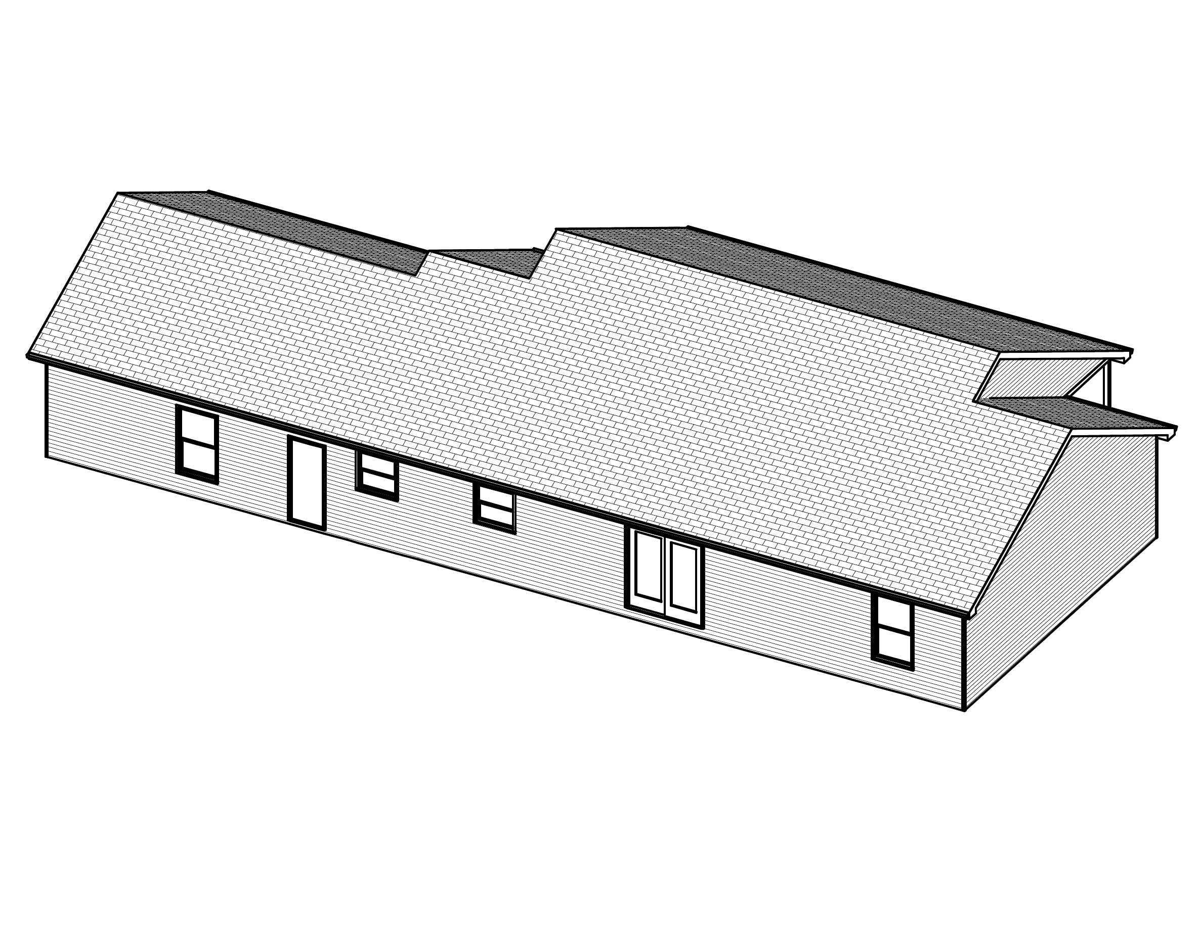 3D Floor Plan of this 3-Bedroom, 1400 Sq Ft Plan - 148-1064