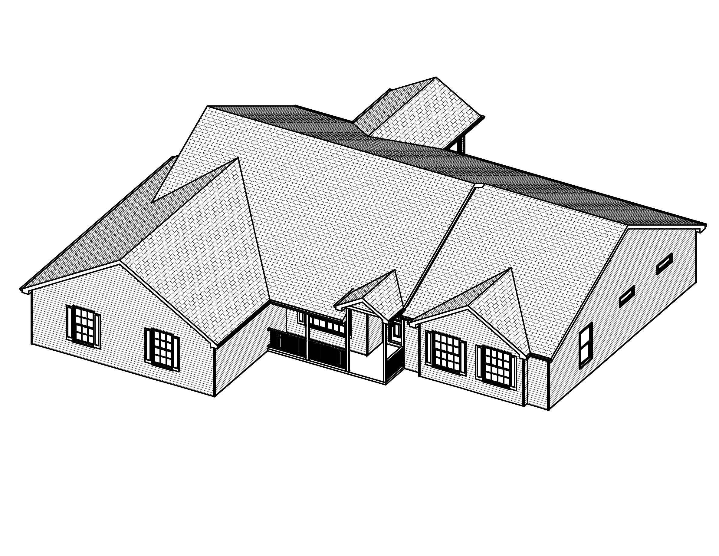 3D Floor Plan of this 3-Bedroom, 2122 Sq Ft Plan - 148-1066